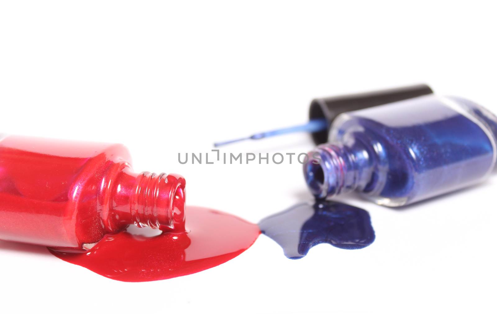 Red, White and Blue Nail Polish Spilled by Marti157900