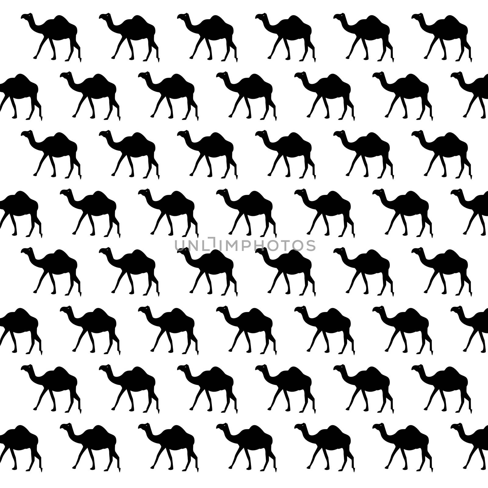 Seamless camel pattern with white background by tang90246