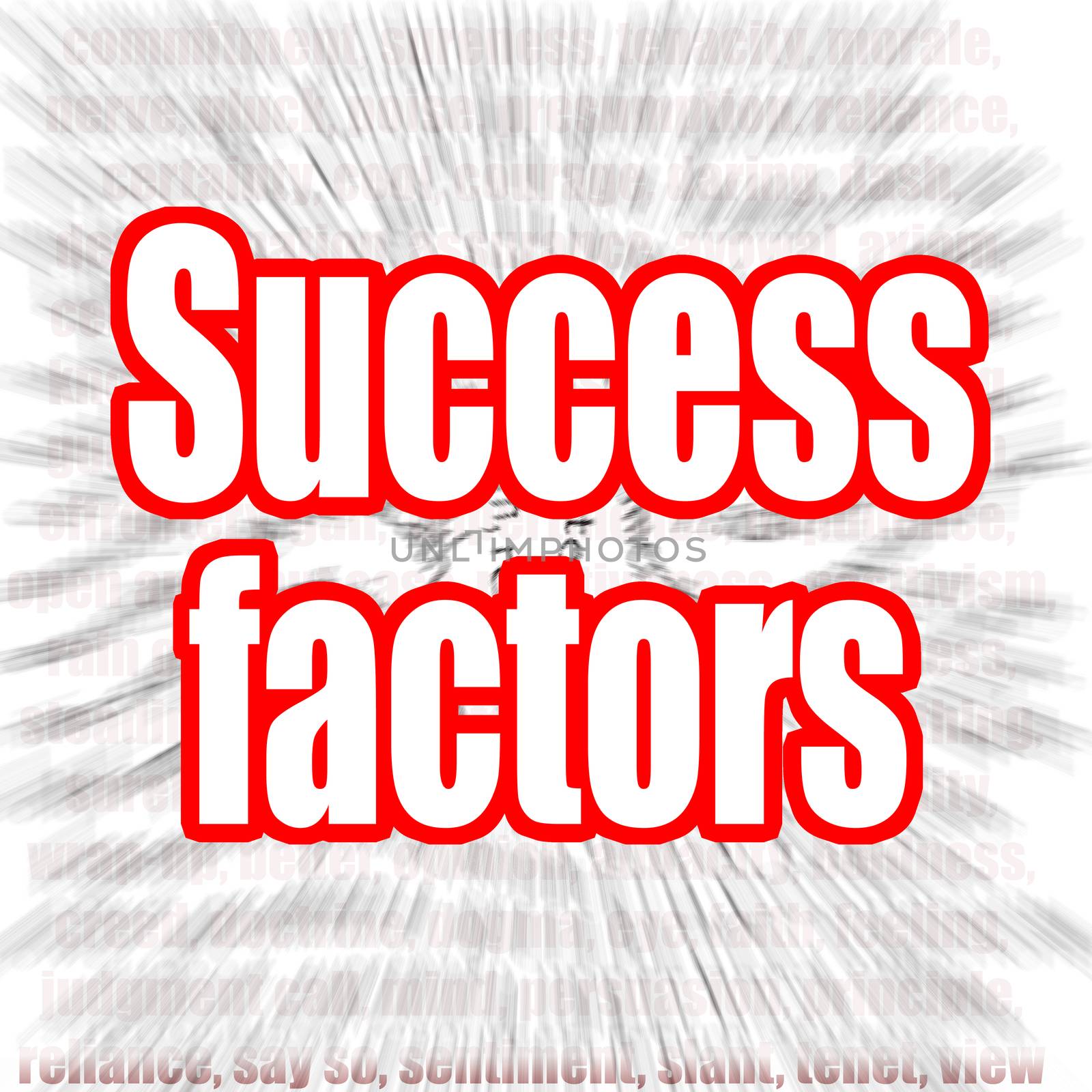 Success factors word with zoom in effect by tang90246