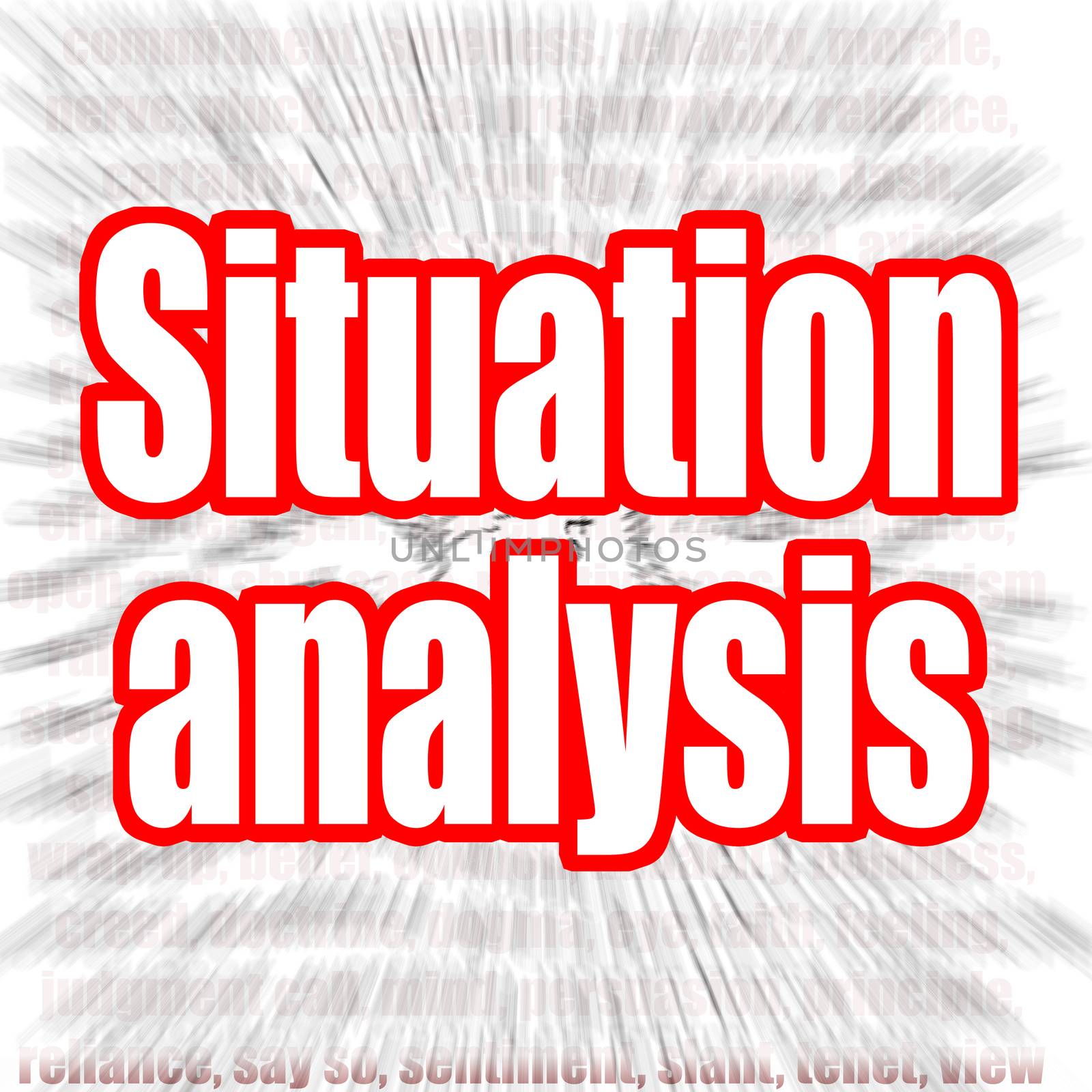 Situation analysis word with zoom in effect by tang90246