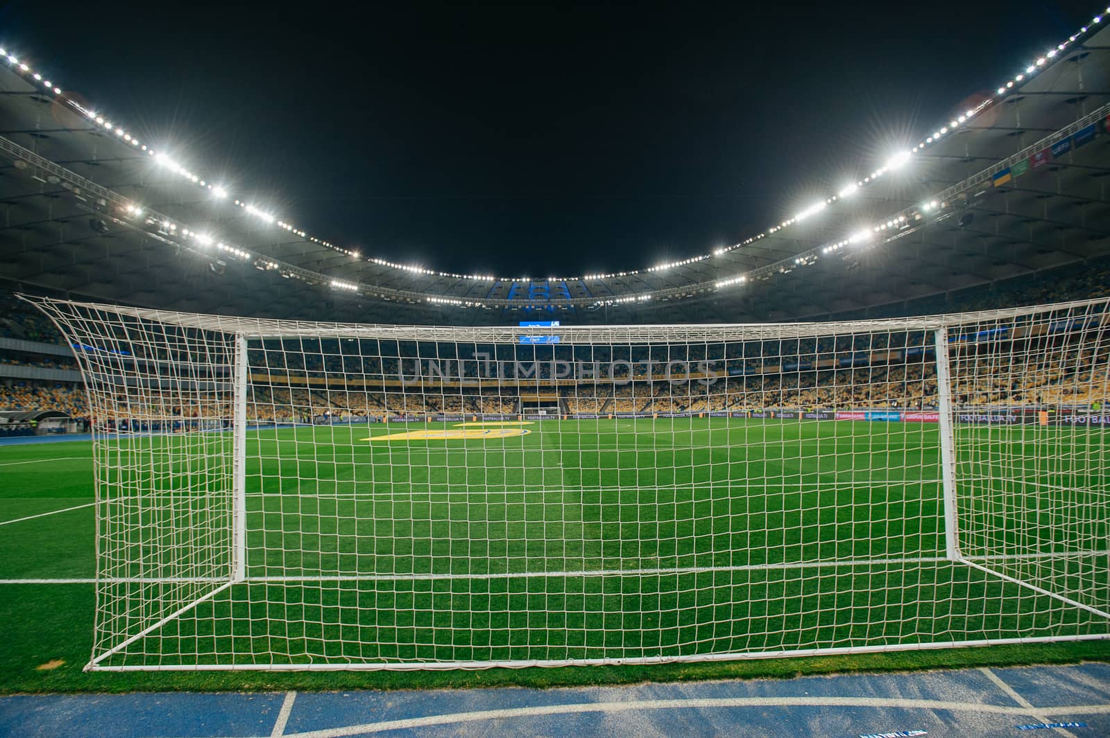 Kyiv, Ukraine - October 14, 2019: A view of the Olympic Stadium before the match of qualify round Euro 2020 Ukraine vs Portugal