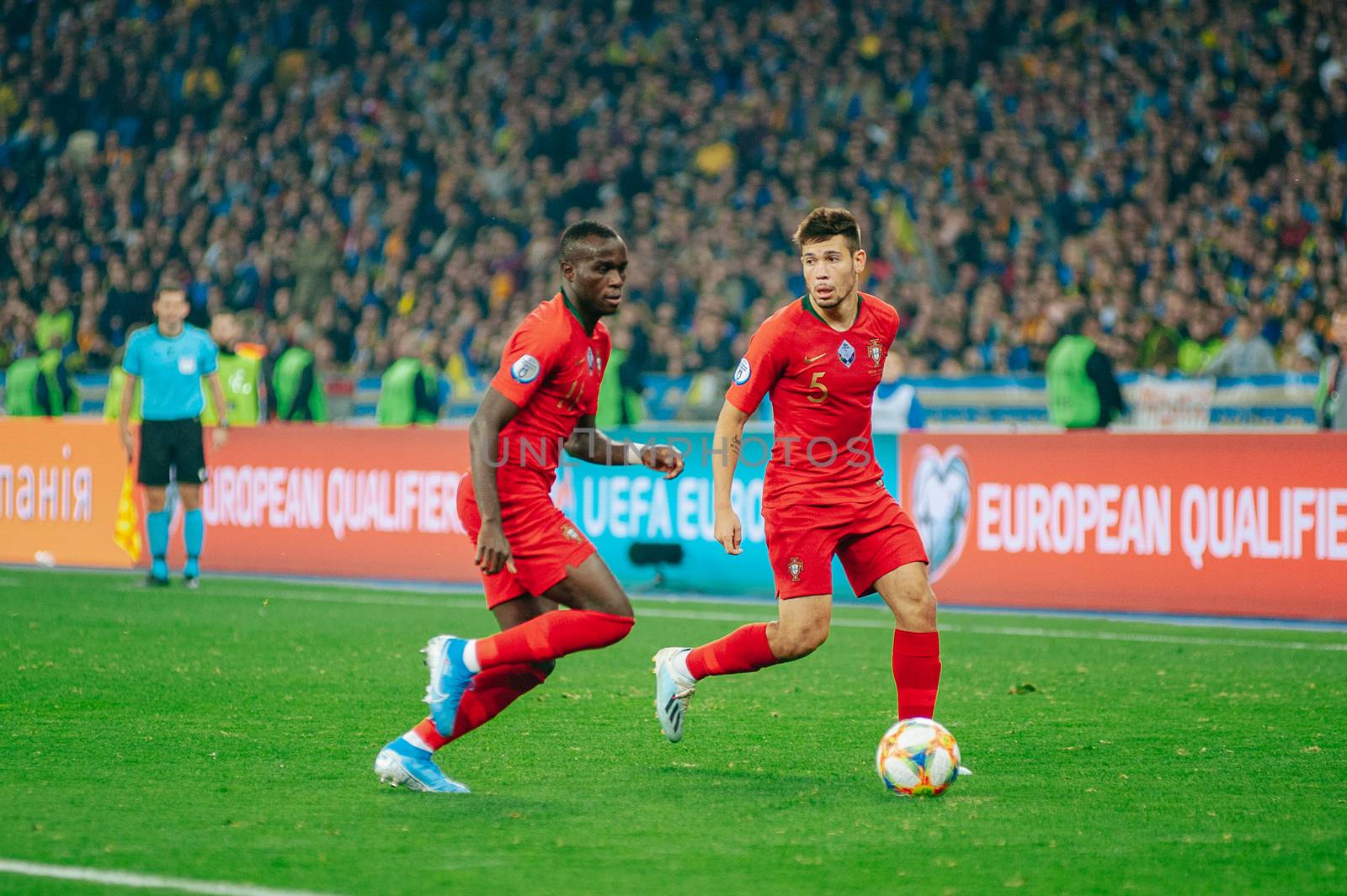 Kyiv, Ukraine - October 14, 2019: professional footballer Bruma during the UEFA EURO 2020 qualifying match