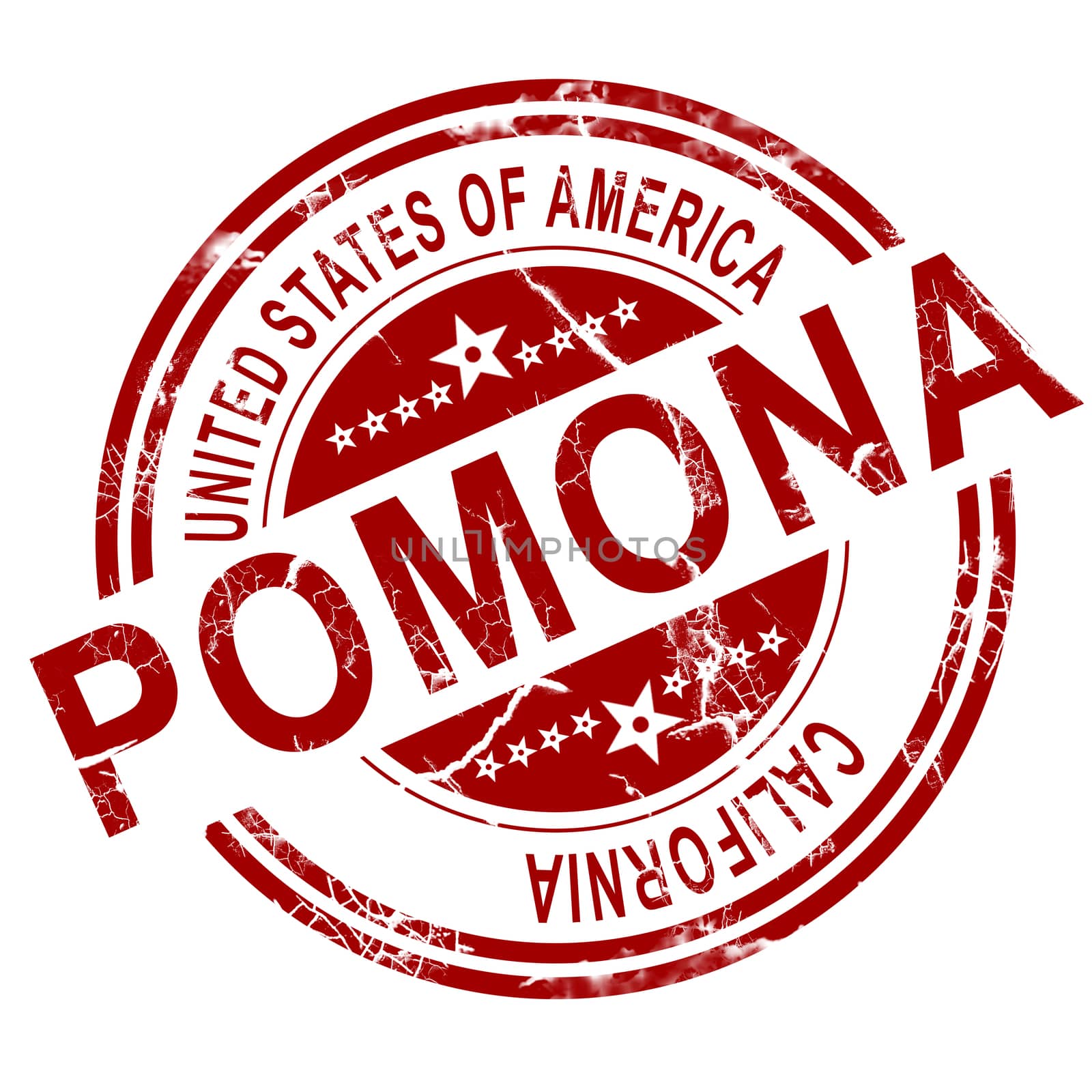 Pomona stamp with white background by tang90246