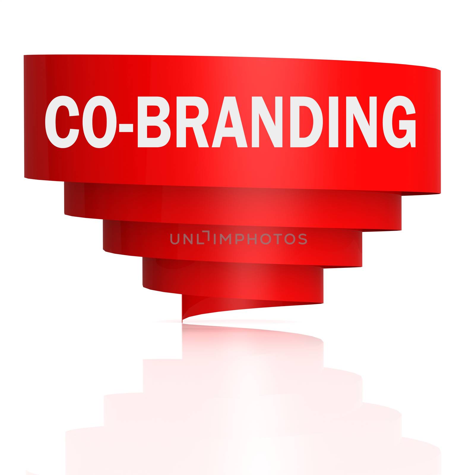 Co-branding word with red curve banner by tang90246