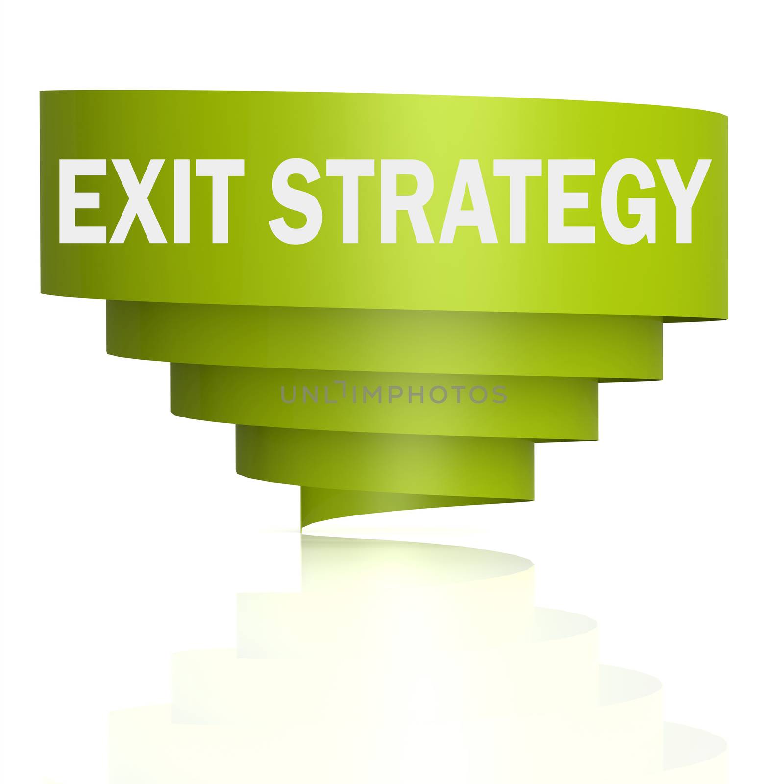 Exit strategy word with red curve banner by tang90246