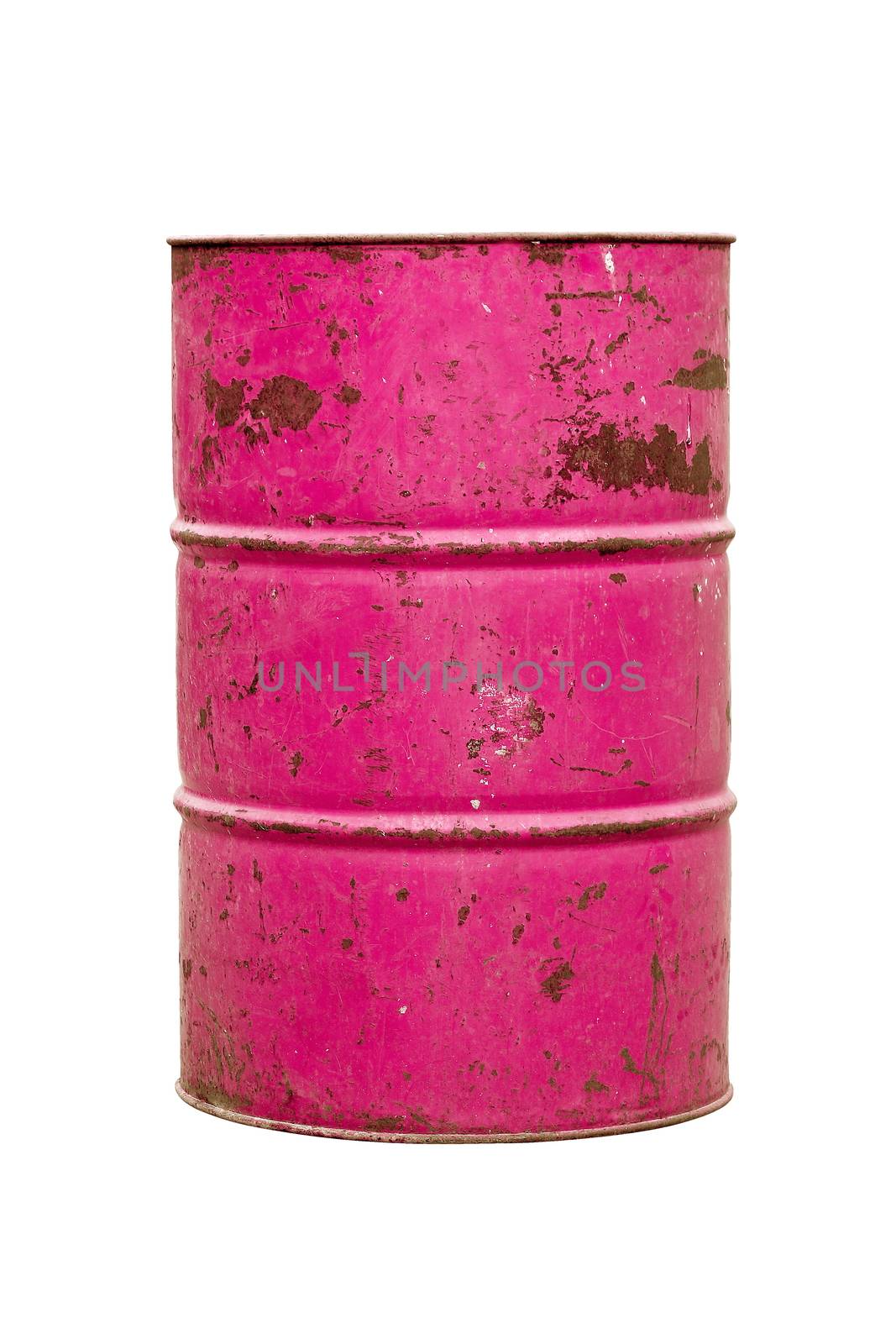 Barrel Oil pink Old isolated on background white