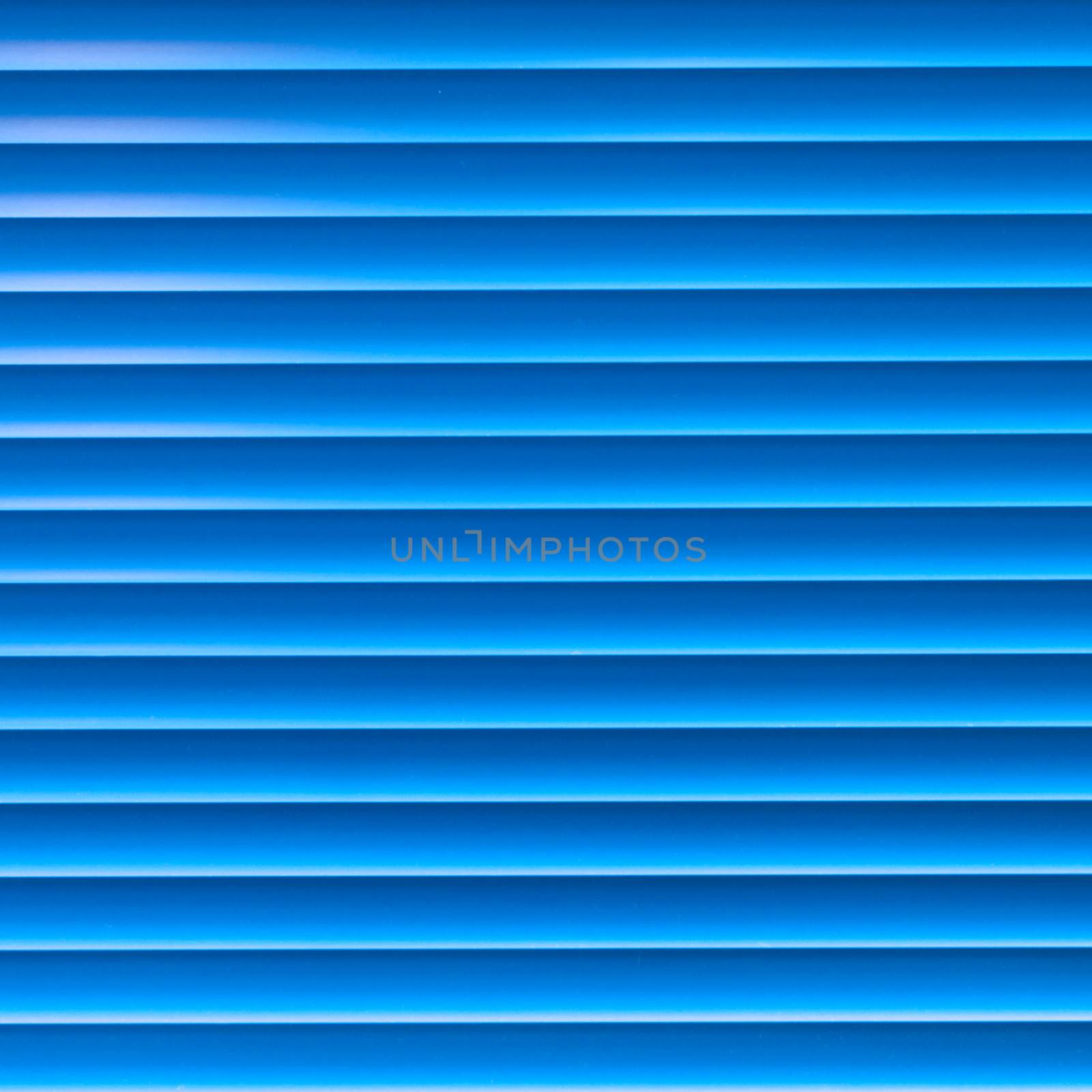 Blue horizontal Venetian blinds. Background Texture.