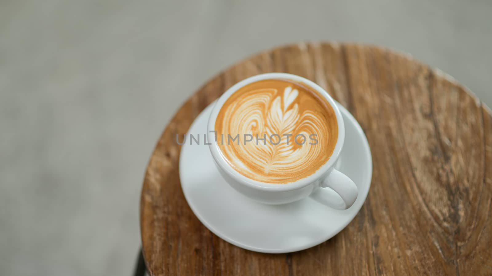 Coffee latte heart texture.