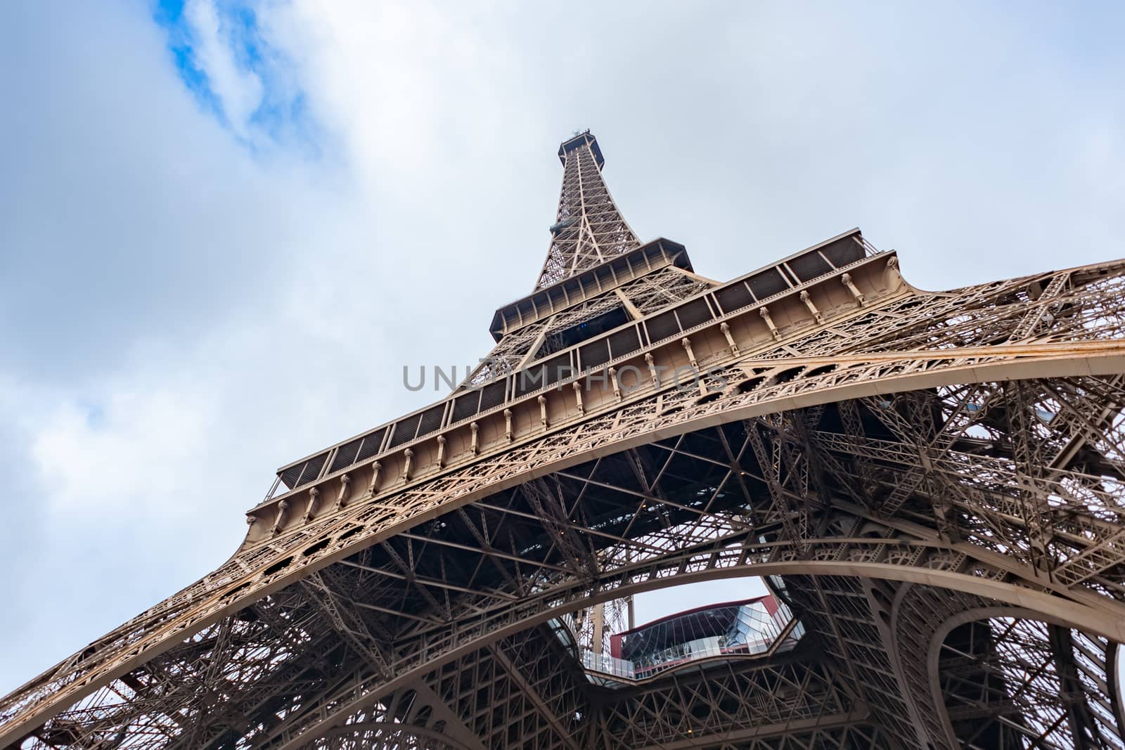 Eiffel tower low wide angle view in Paris by LP2Studio