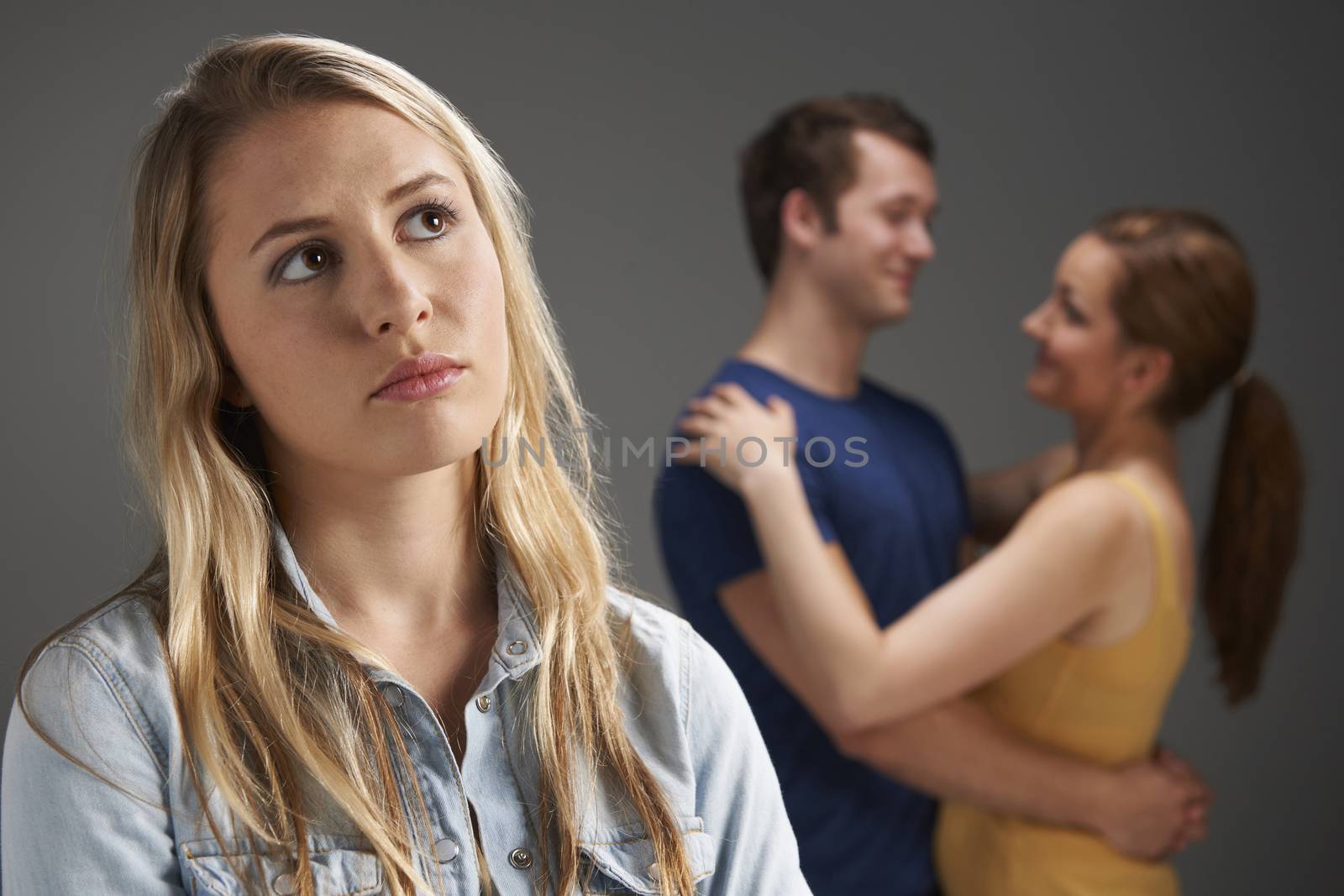 Woman Jealous Of Loving Couple