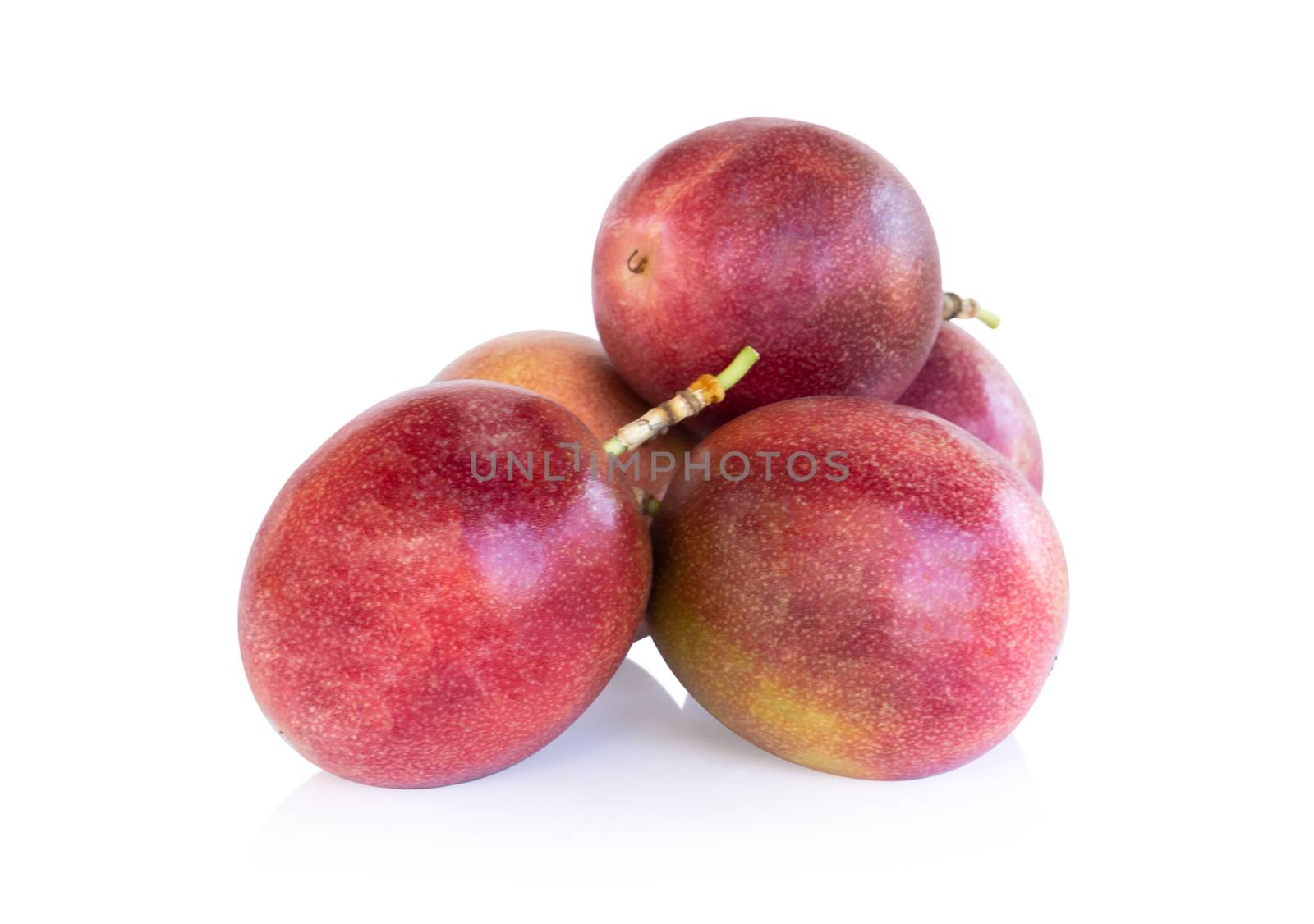 Fresh passion fruit isolated on white background, food healthy c by pt.pongsak@gmail.com