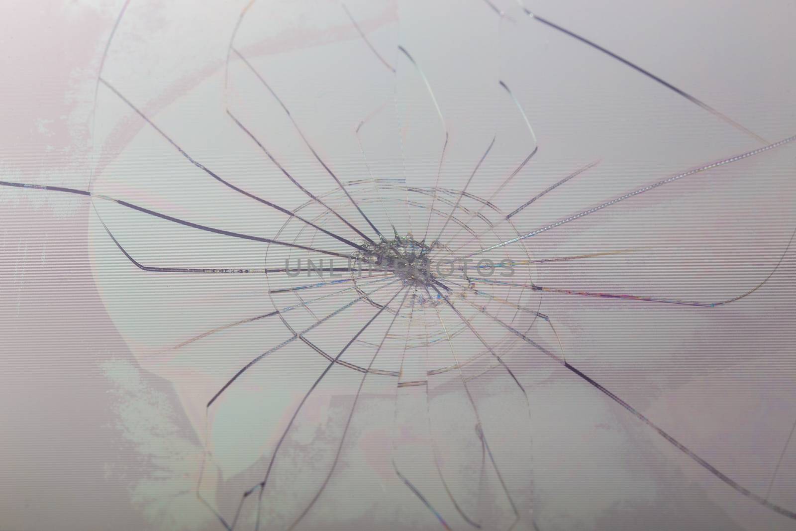 close-up view of slanted broken lcd screen with visible pixel grid and selective focus.