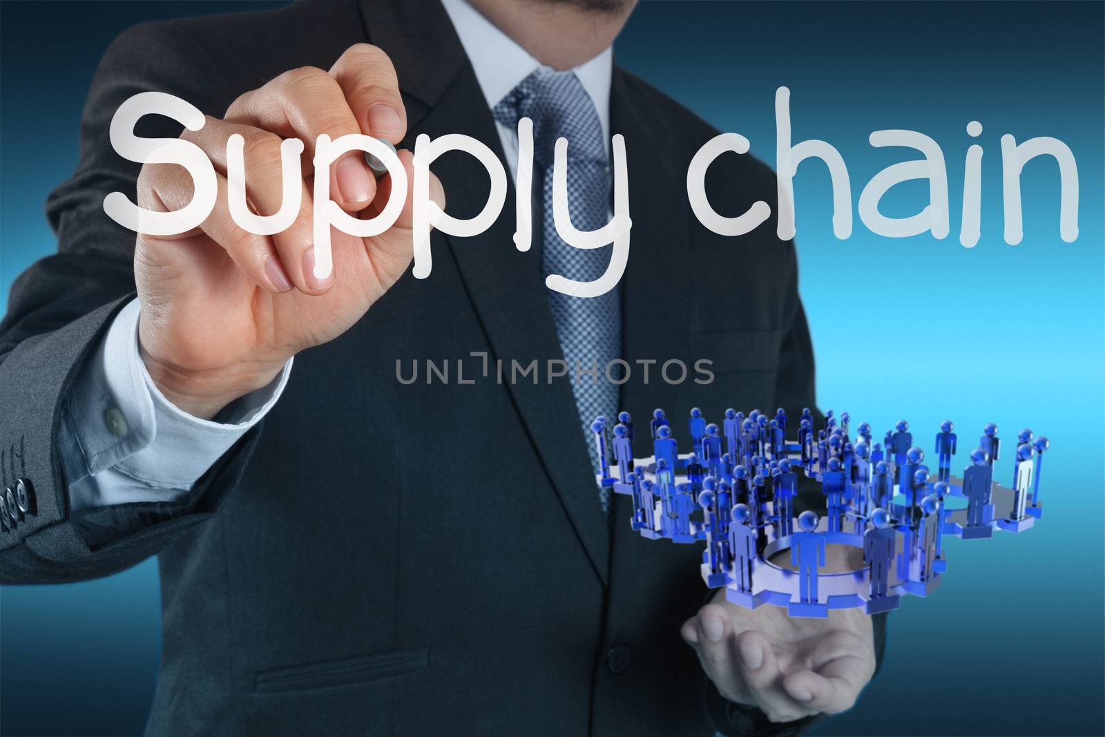 supply chain management concept by flow from supplier to custome by everythingpossible