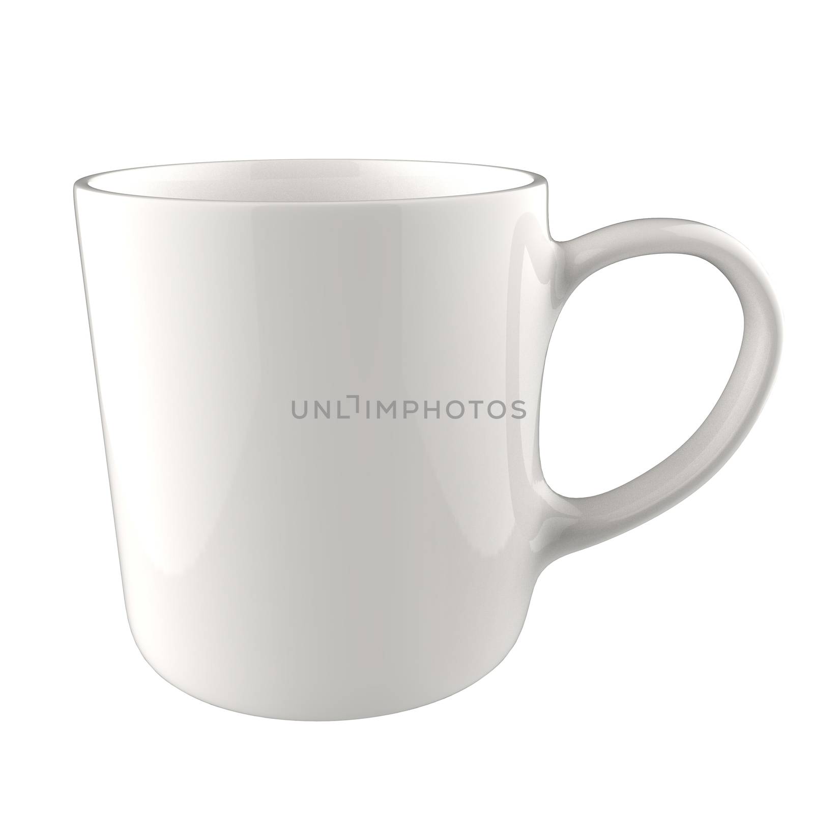 Coffee mug on white background