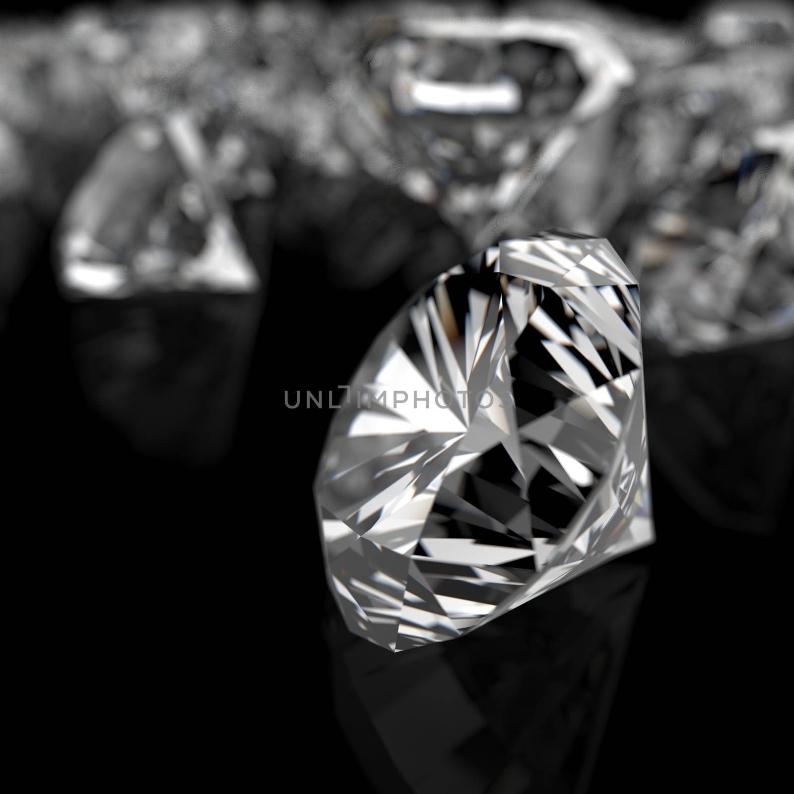 diamonds on black surface by everythingpossible