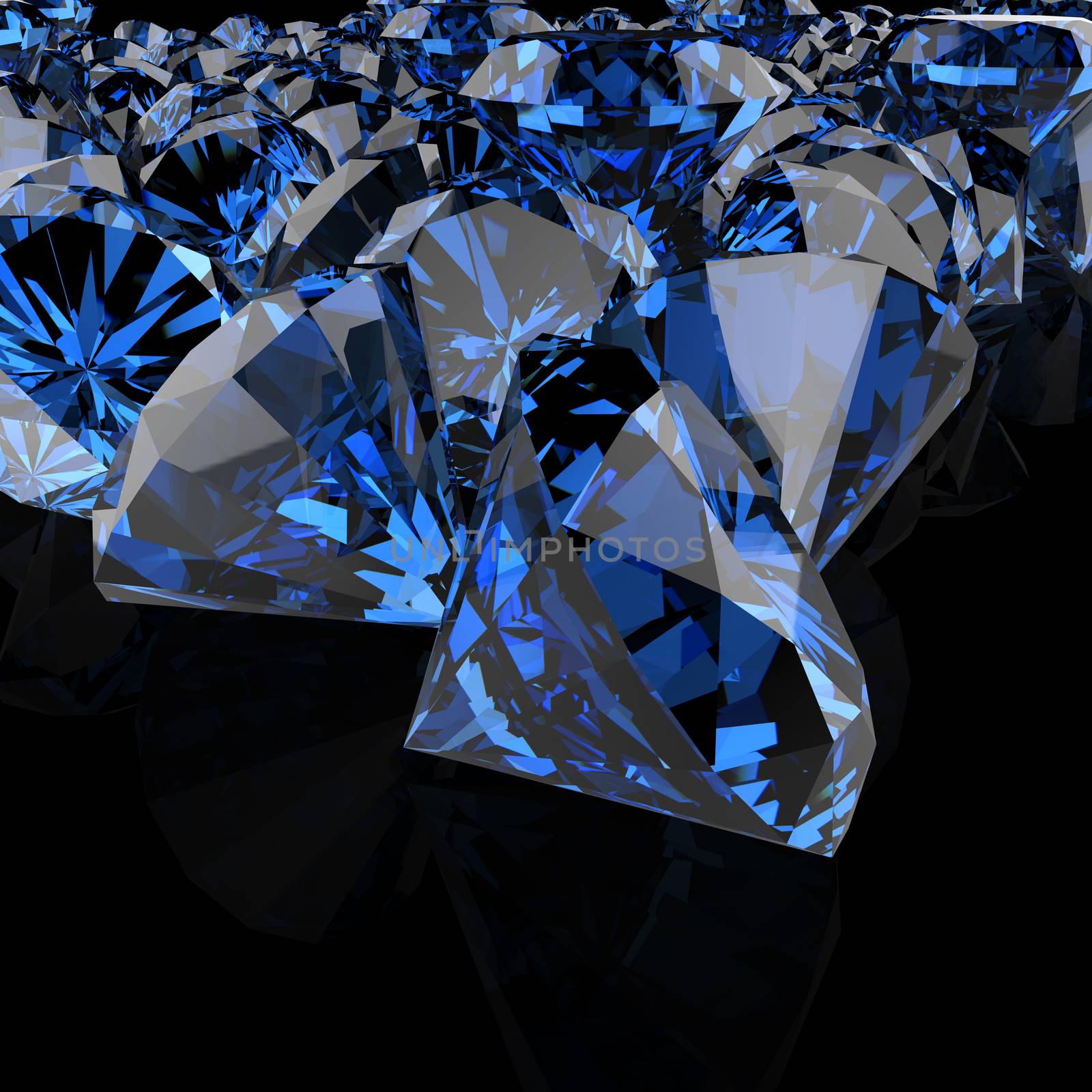 blue diamonds on black by everythingpossible