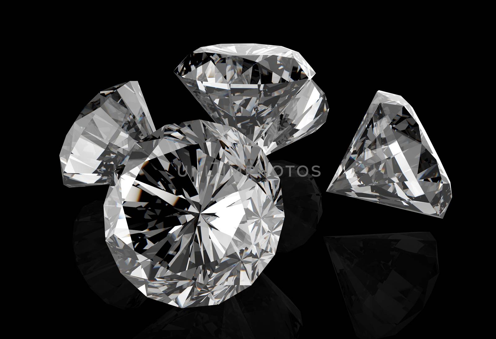 diamonds on black surface by everythingpossible
