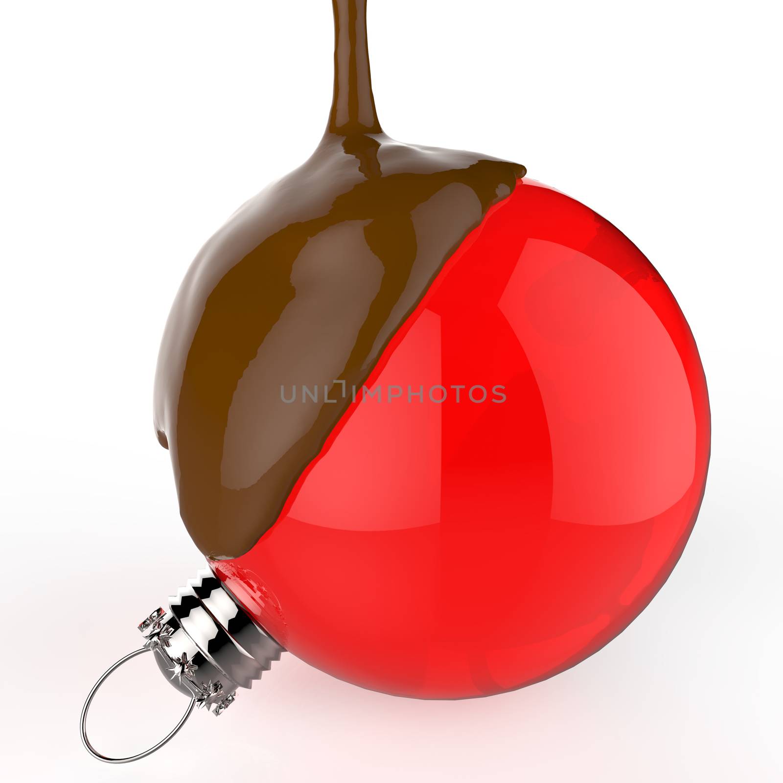 melt chocolate on Christmas ball ornament by everythingpossible