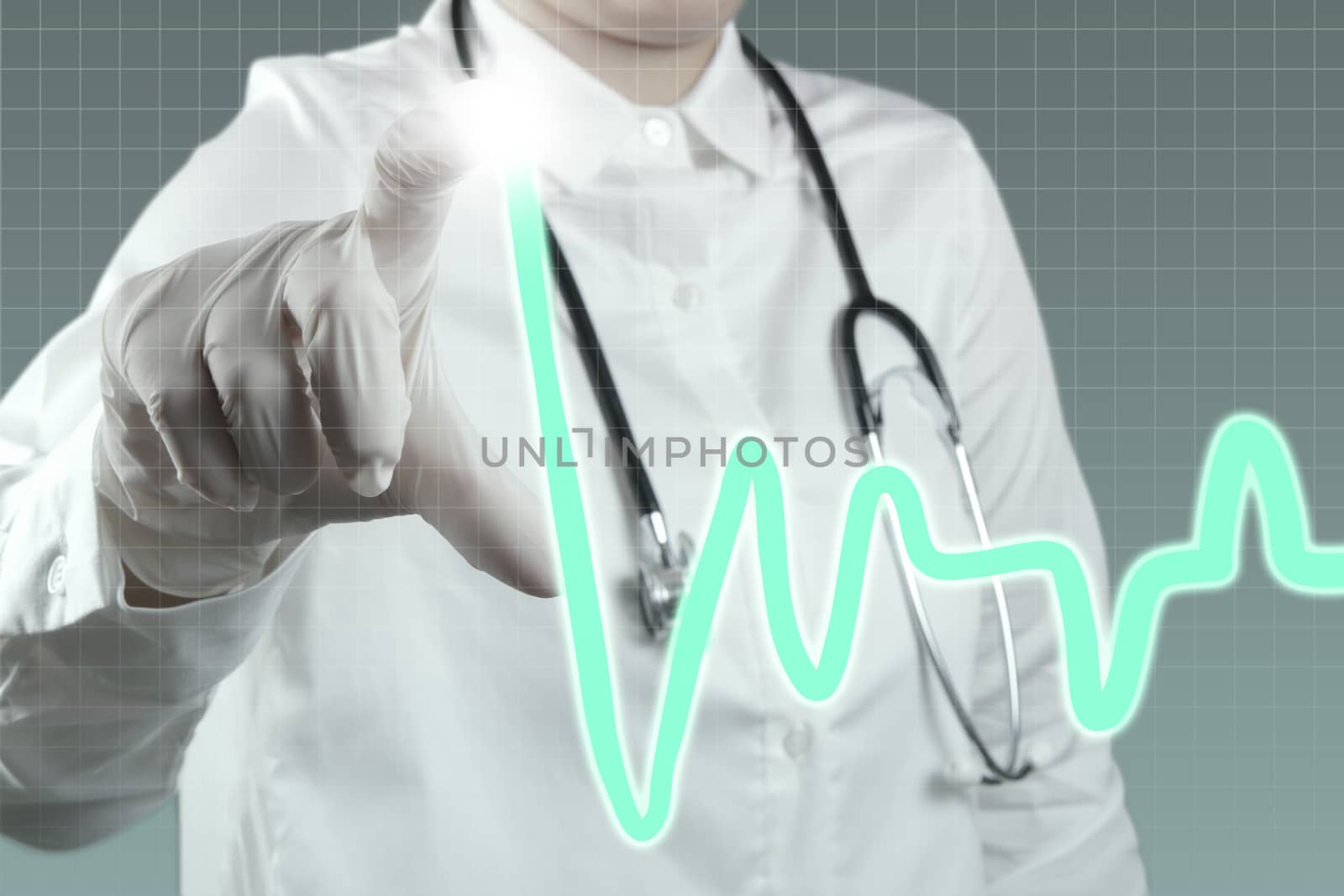 Medicine doctor working with modern computer  by everythingpossible