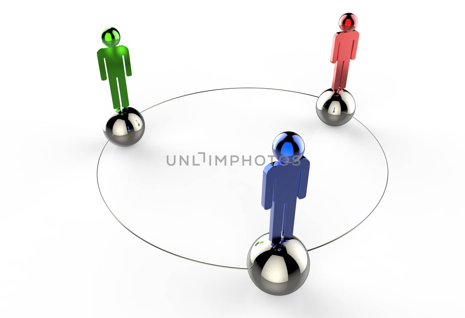 3d colors stainless human social network  by everythingpossible