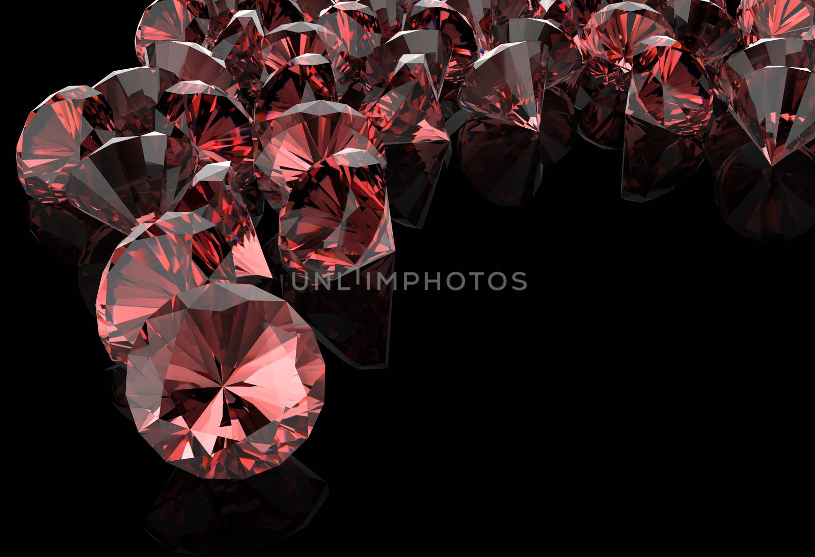 blue diamonds on black background