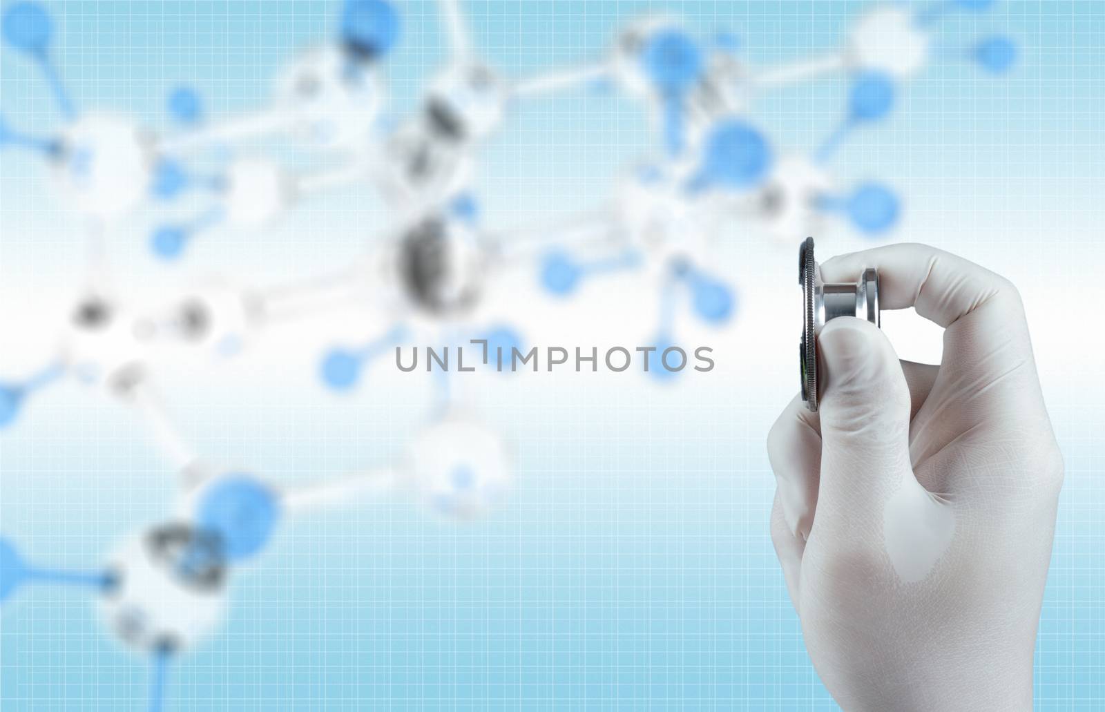 scientist doctor hand touch virtual molecular structure in the l by everythingpossible