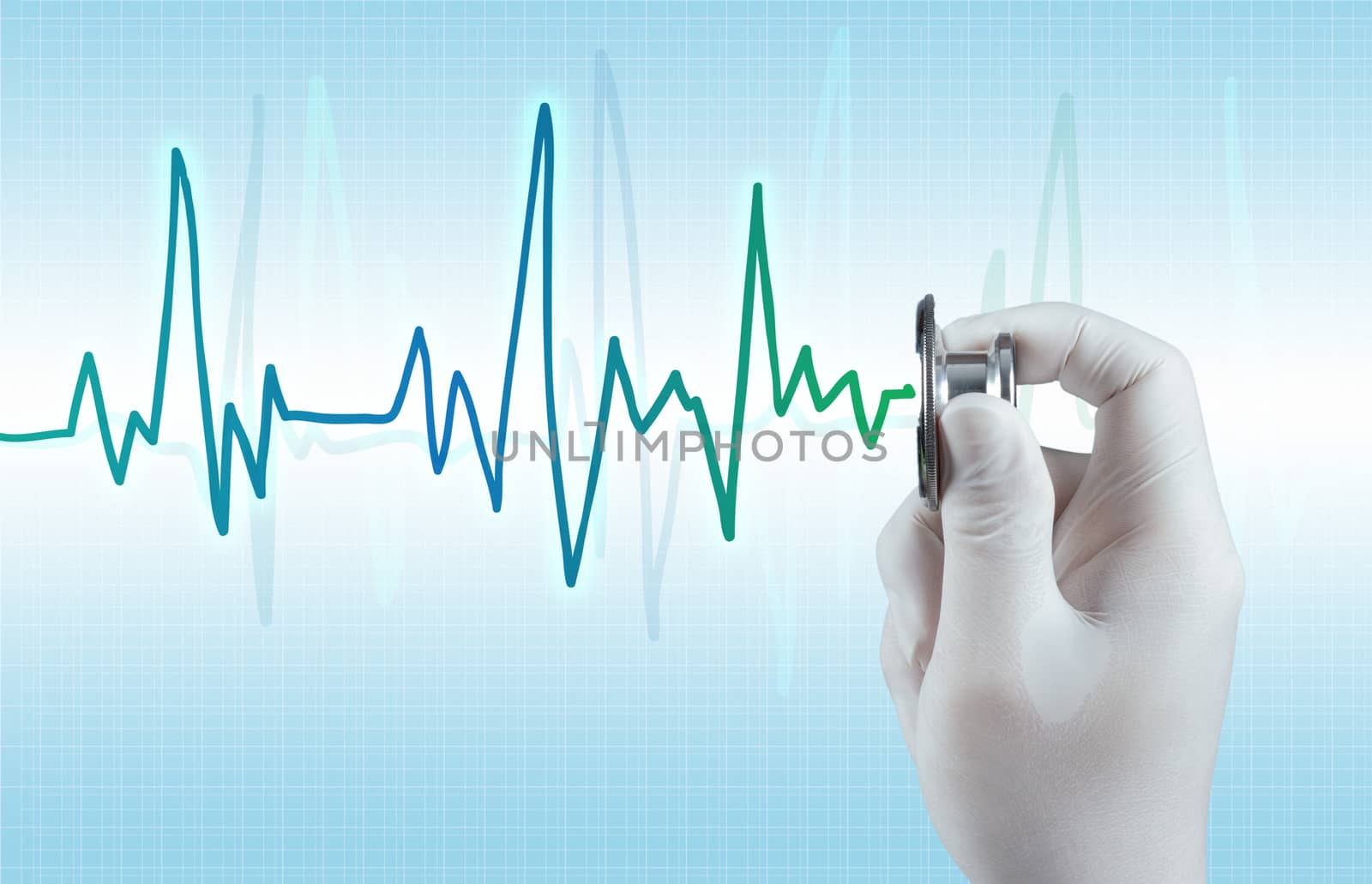 Stethoscope in hand as medical concept by everythingpossible