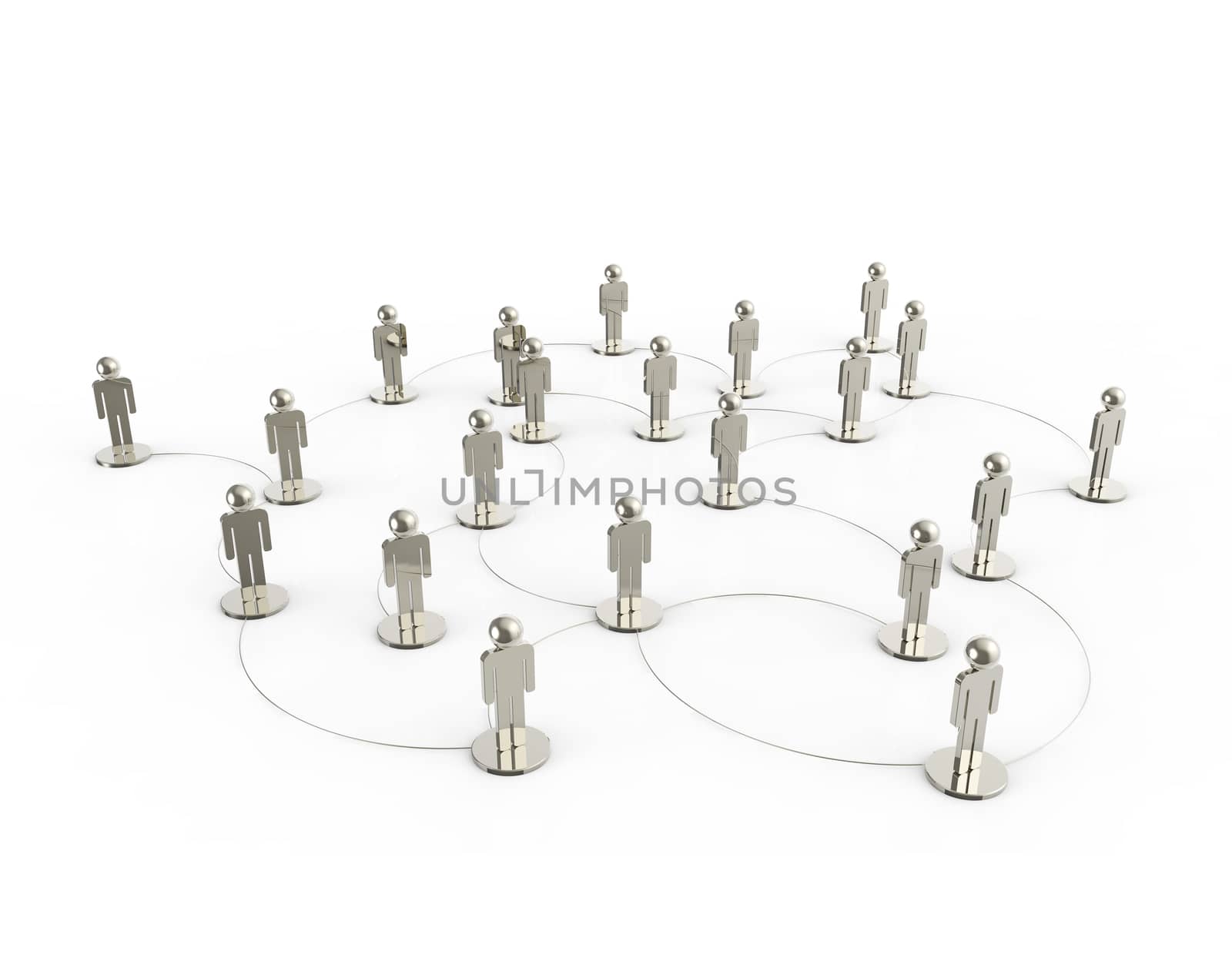 social network human 3d on world map  by everythingpossible