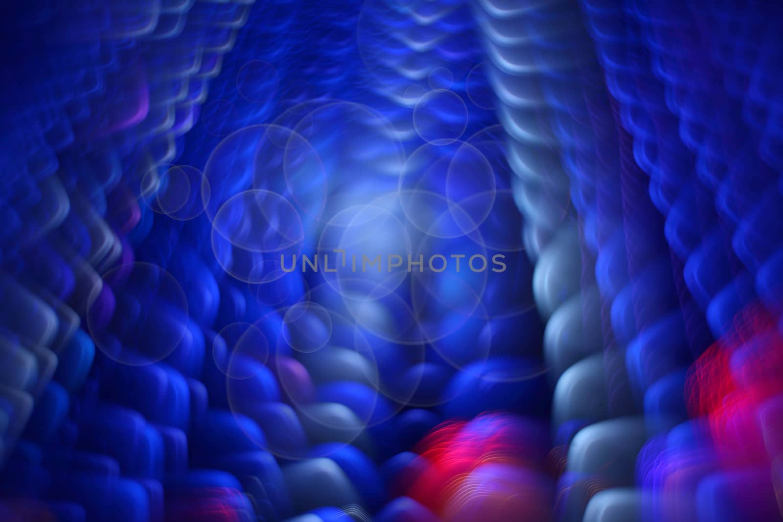 Christmas lights and ornaments. Multicolor bokeh circle background (illumination garland decoration). Unique bokeh effect.