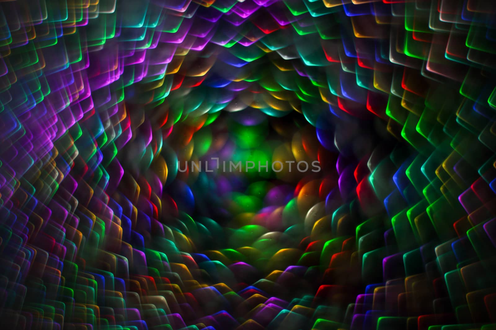 Multicolored special defocused background. Abstract, blurred natural photo. Unique bokeh effect. Picture with copy space.