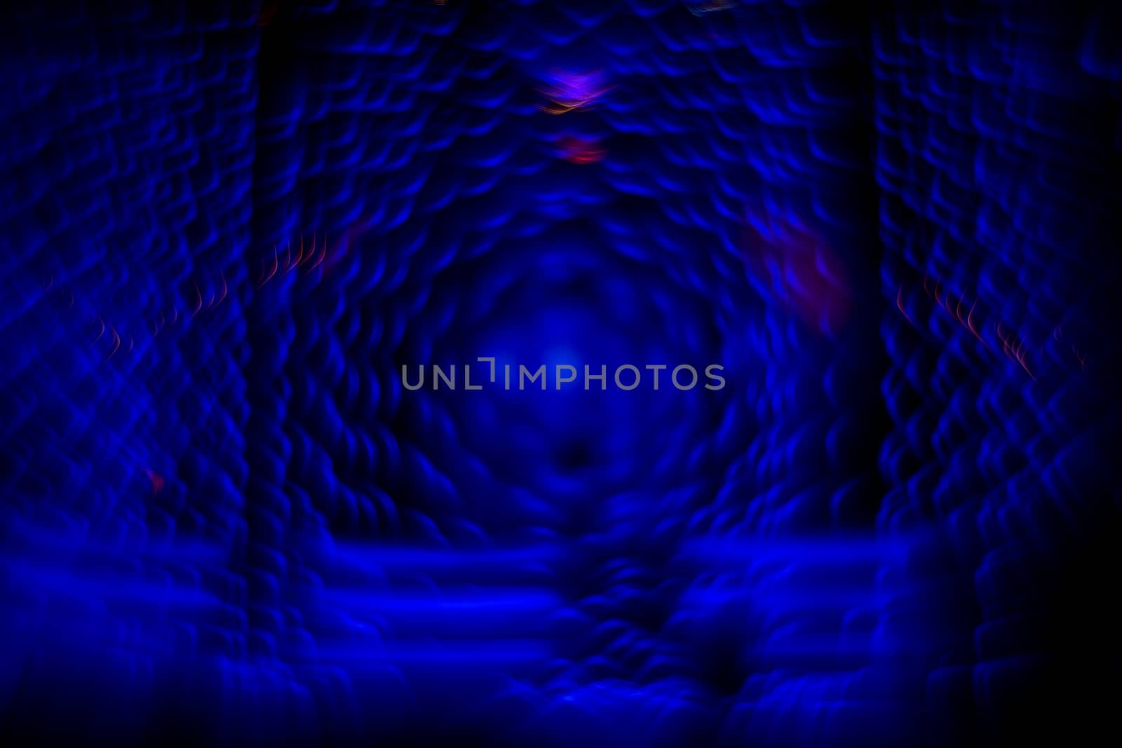 Abstract, defocused, blurred Phantom Blue light background. Natural defocused photo. Unique bokeh effect. Picture with copy space.