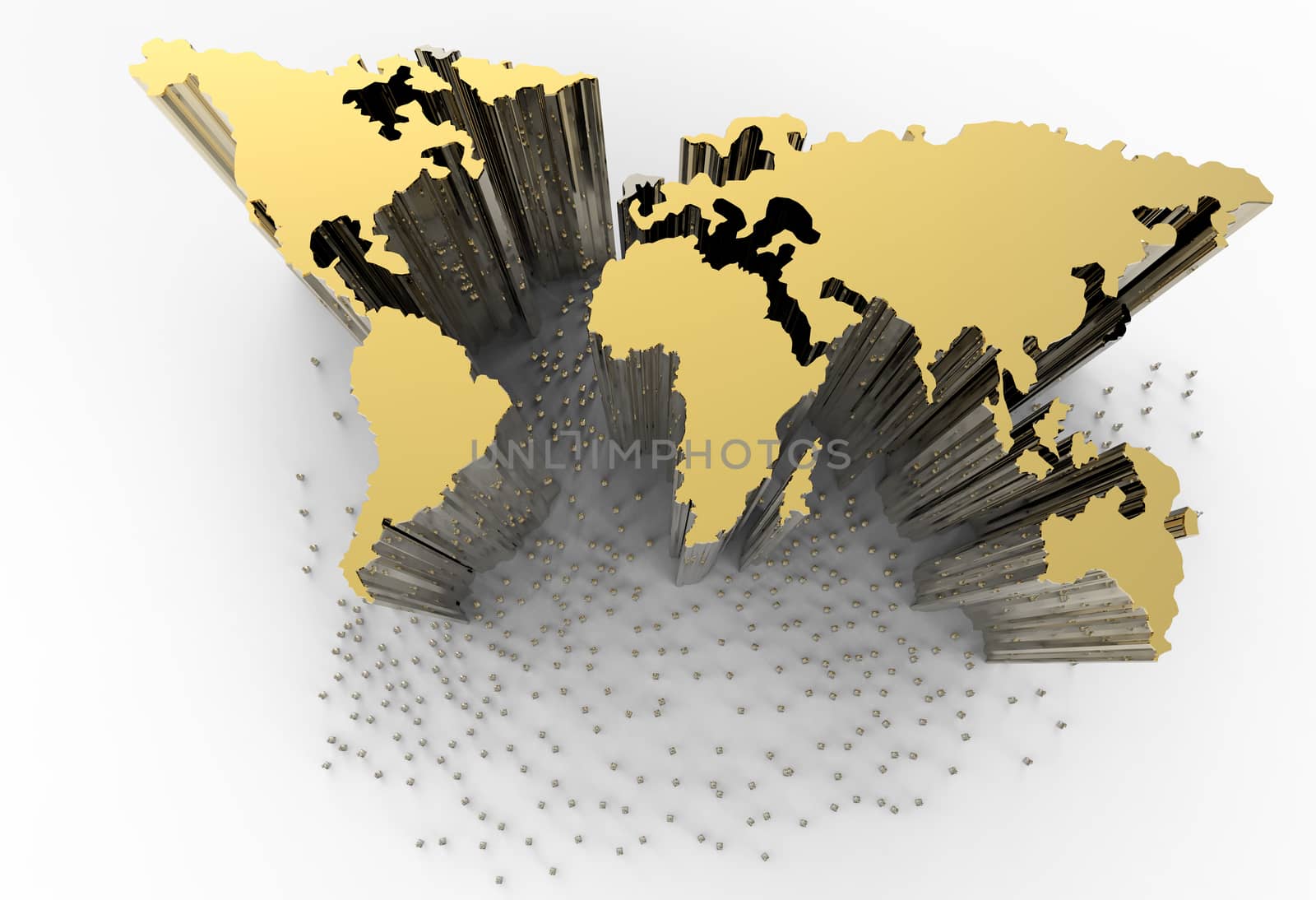 social network human 3d on world map by everythingpossible