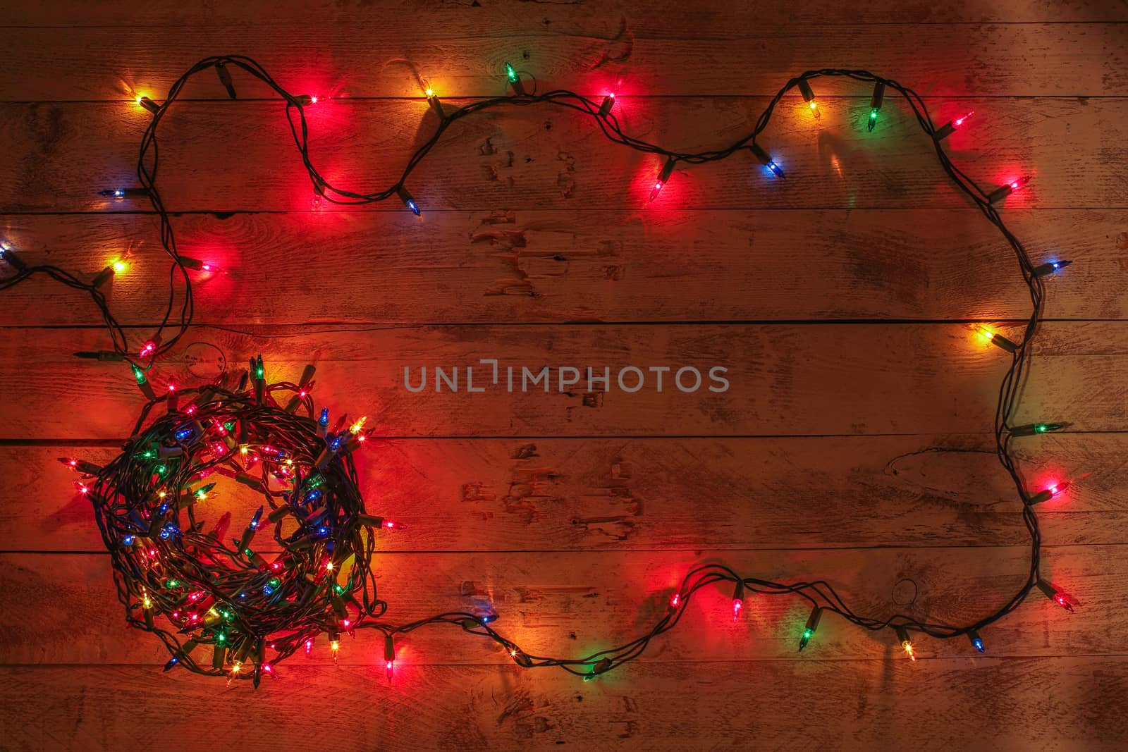 Christmas lights frame. by BarisevRoman