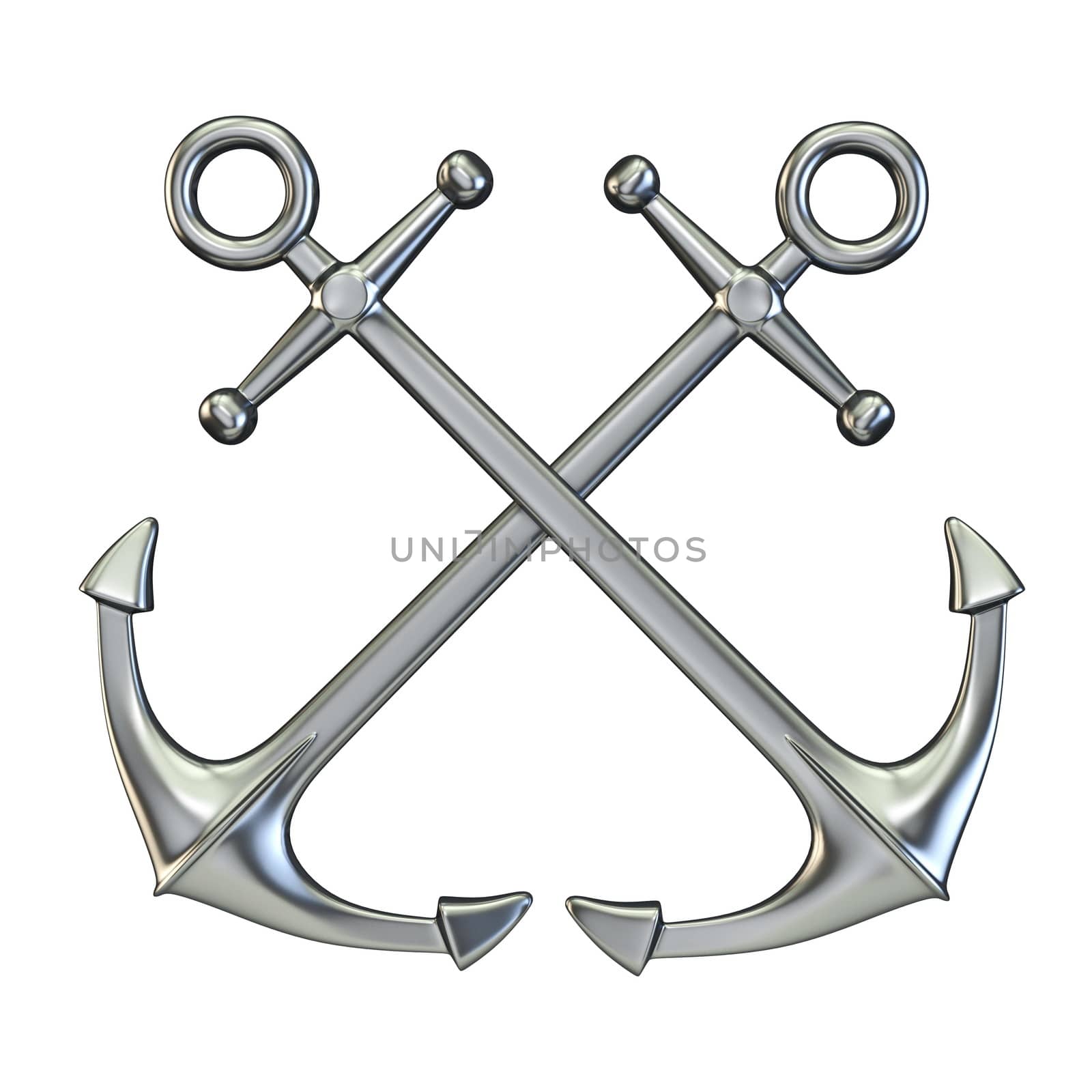Metal crossing anchors 3D by djmilic