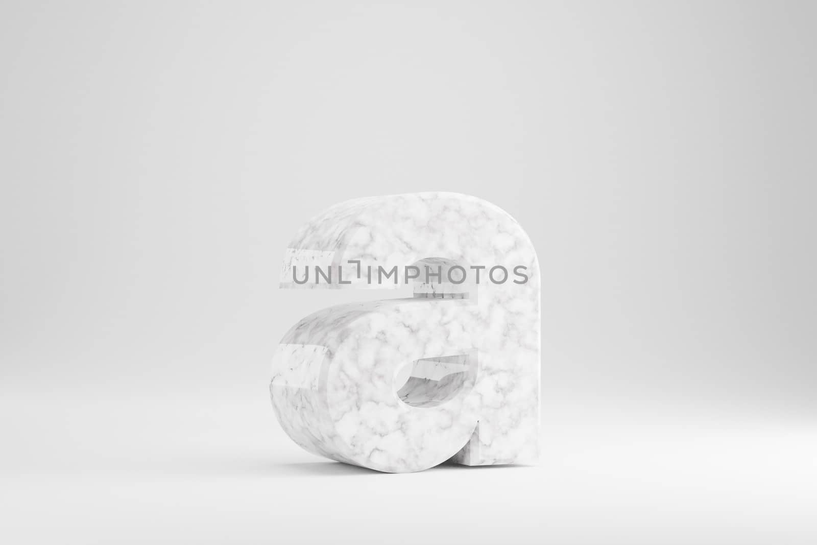 Marble 3d letter A lowercase. White marble letter isolated on white background. 3d rendered font character. by Whitebarbie