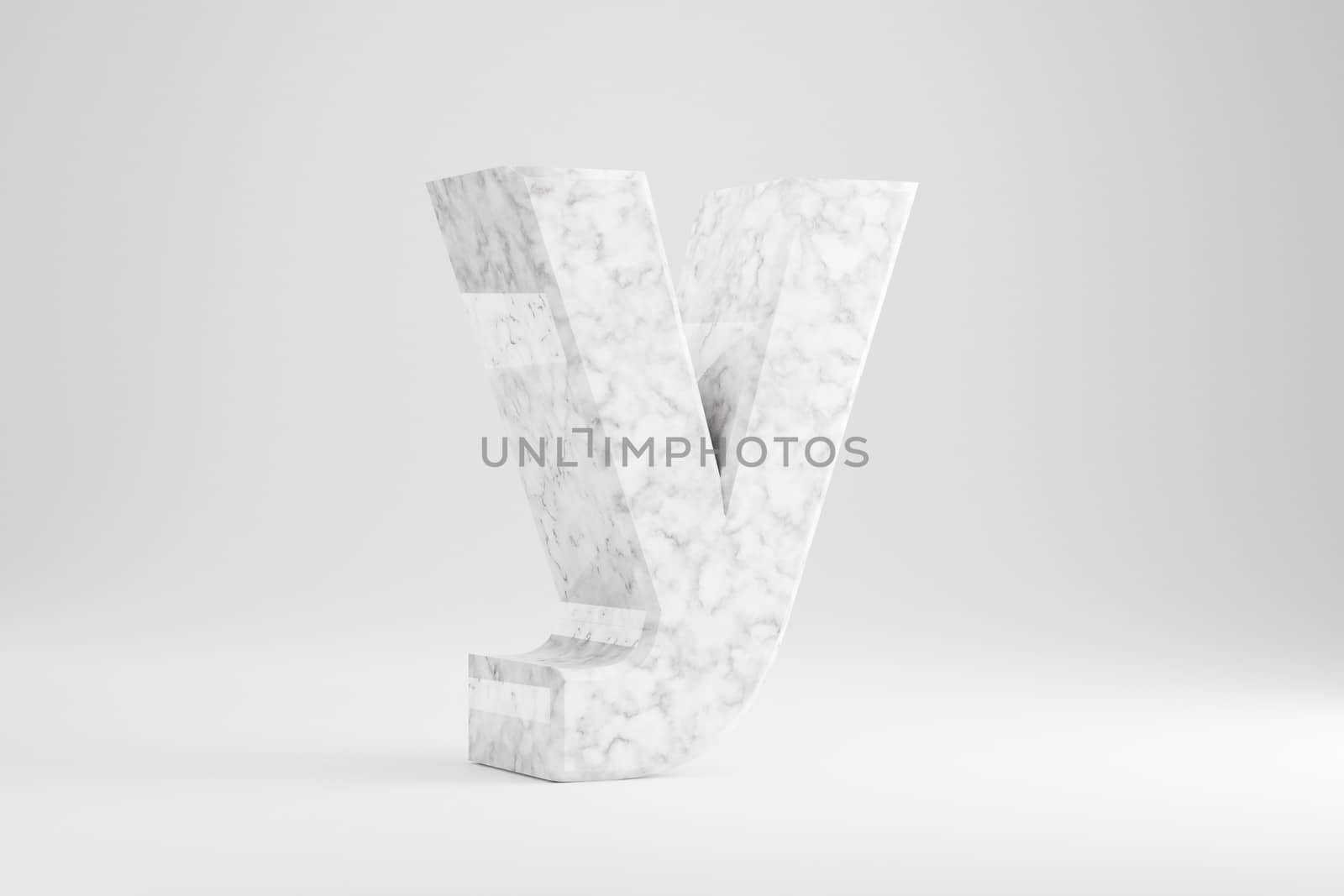 Marble 3d letter Y lowercase. White marble letter isolated on white background. 3d rendered font character. by Whitebarbie