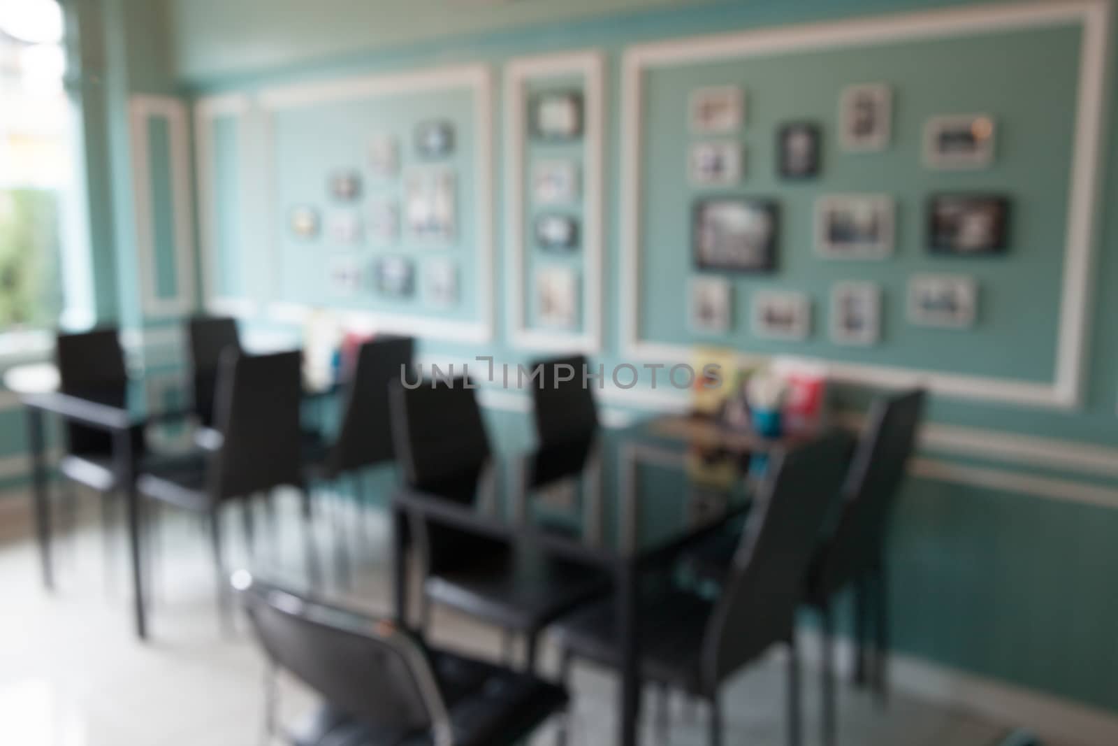 Blur of interior in restaurant by pattierstock