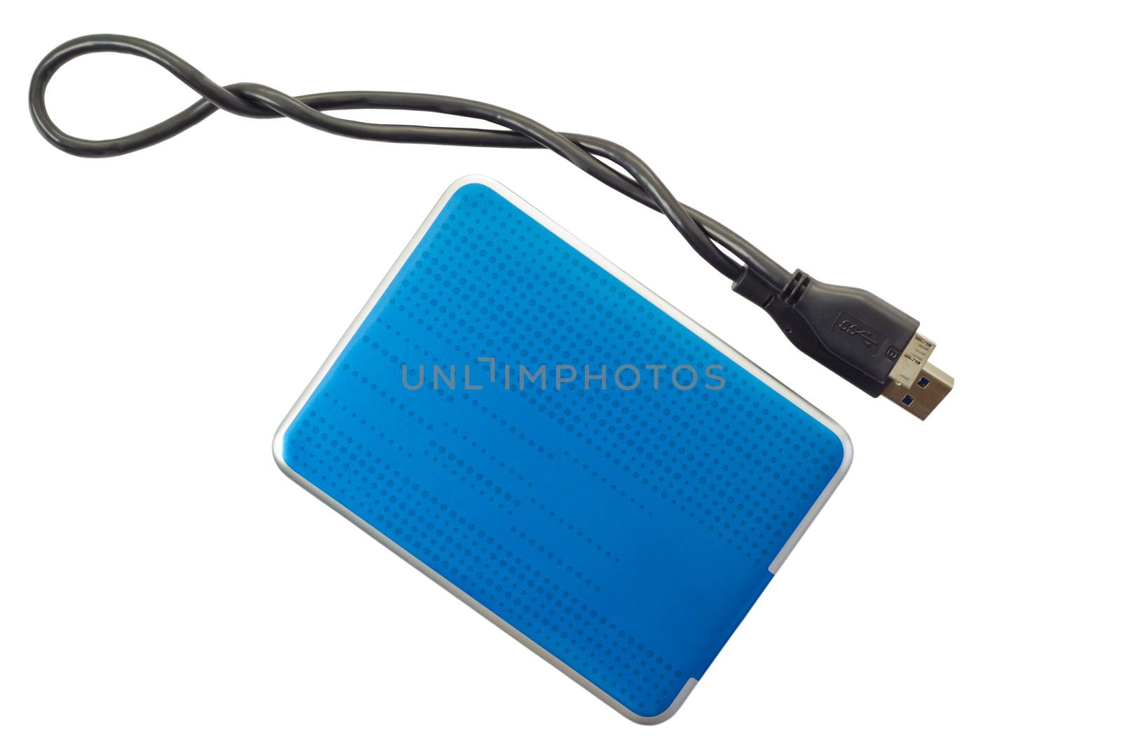 External Harddisk drive isolated on white background and clipping path