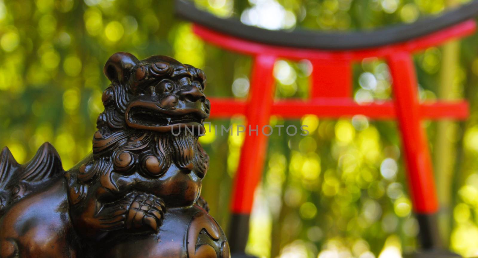 Torii Gate and Okinawan Statue by Marti157900