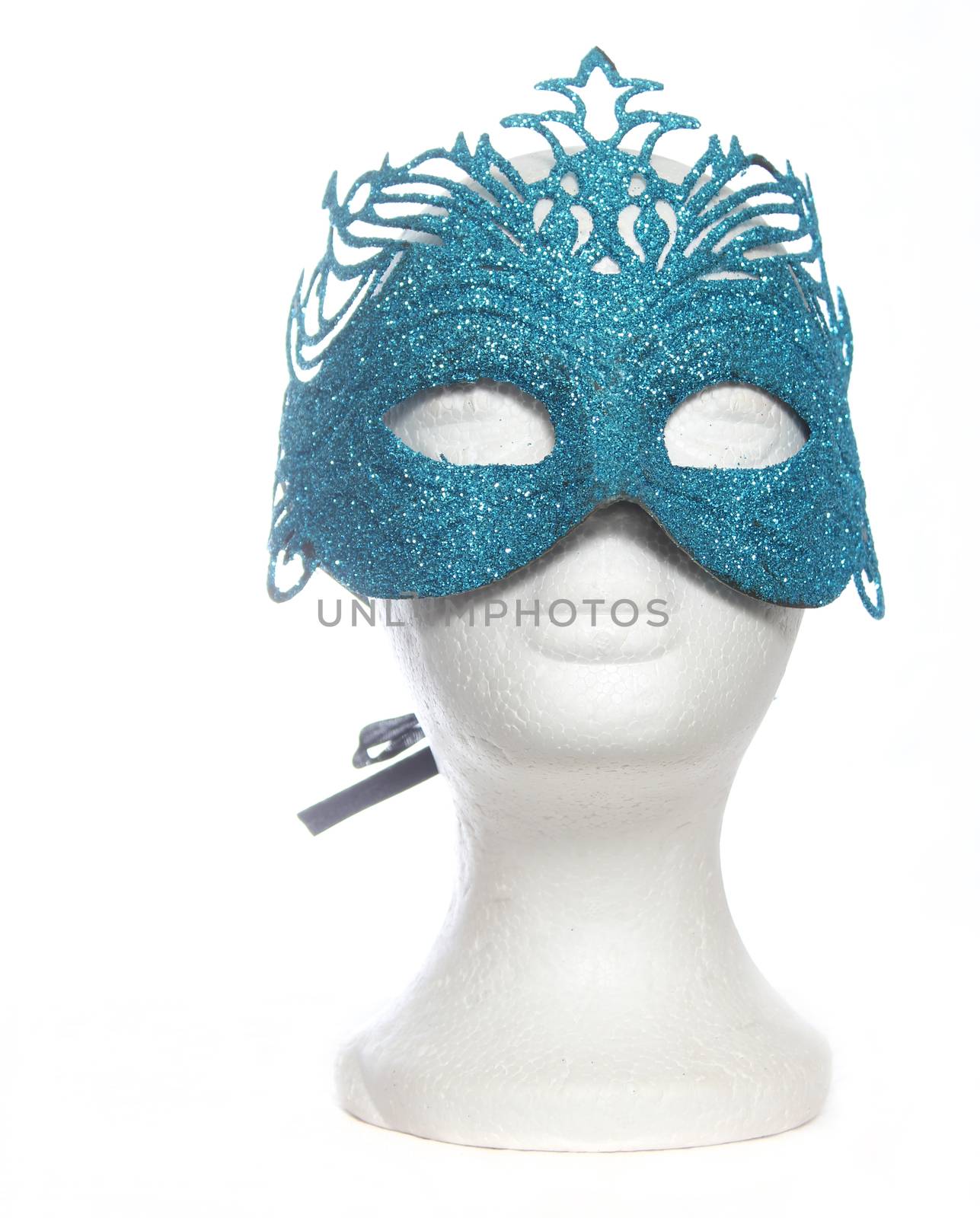 Blue Carnival Mardi Gras Mask on Mannequin by Marti157900