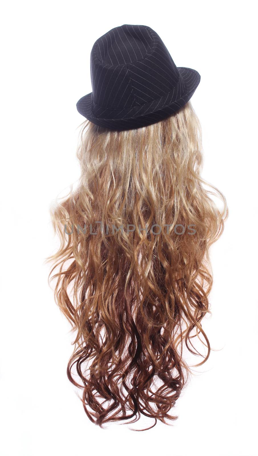 Classic Fedora Hat on Mannequin With Honey Blond Wig by Marti157900
