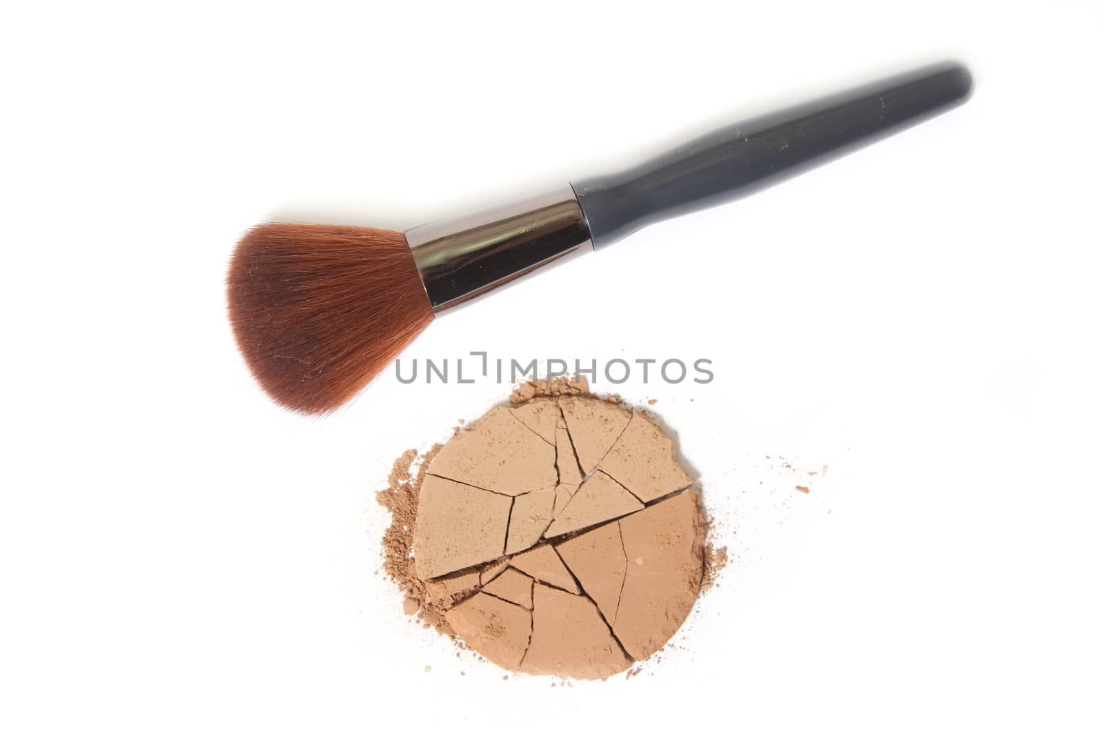Bronzer or Contour Powder With Brush on White by Marti157900