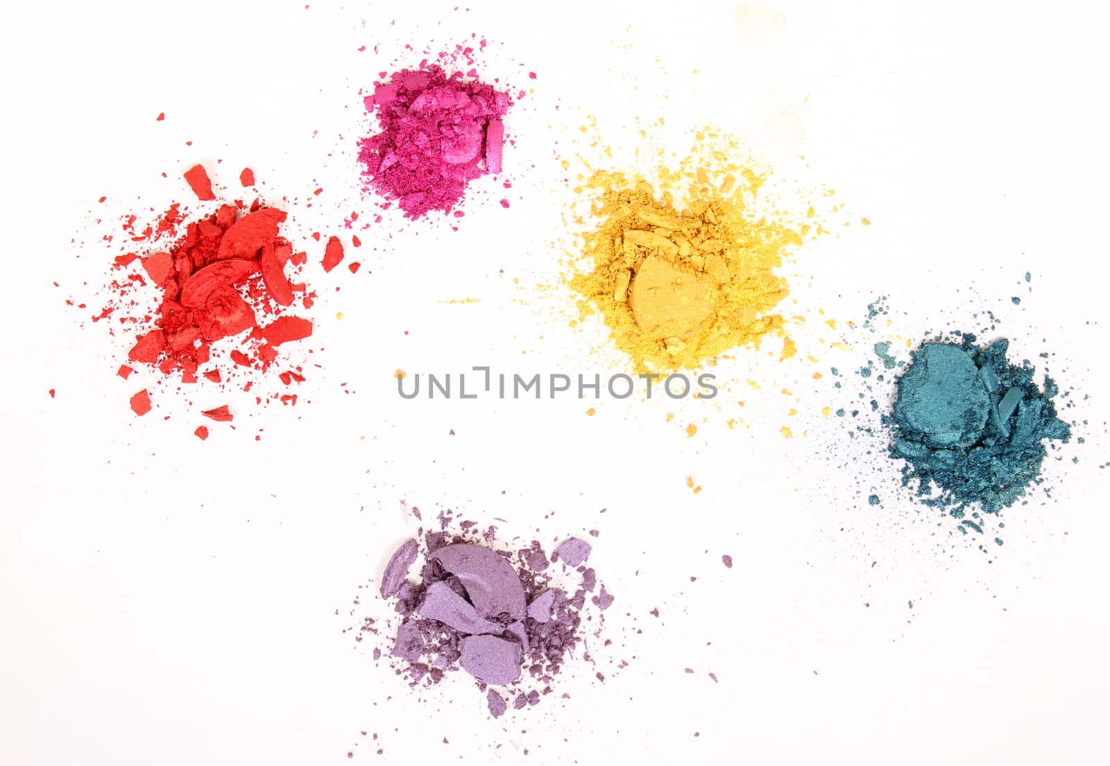 Broken Cosmetic Pigments  on White by Marti157900