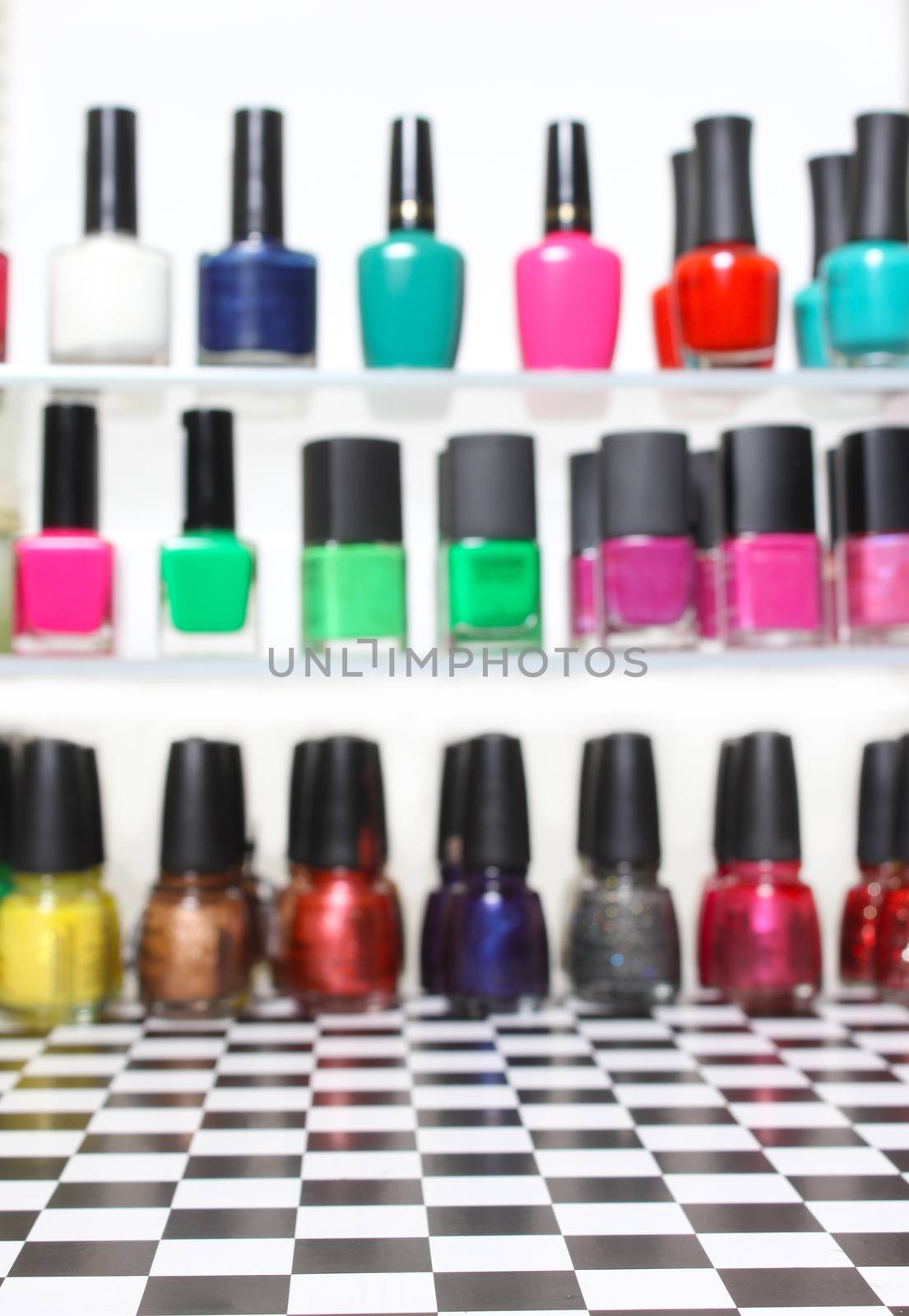 Colorful Nail Polish Cosmetic Counter Blur by Marti157900