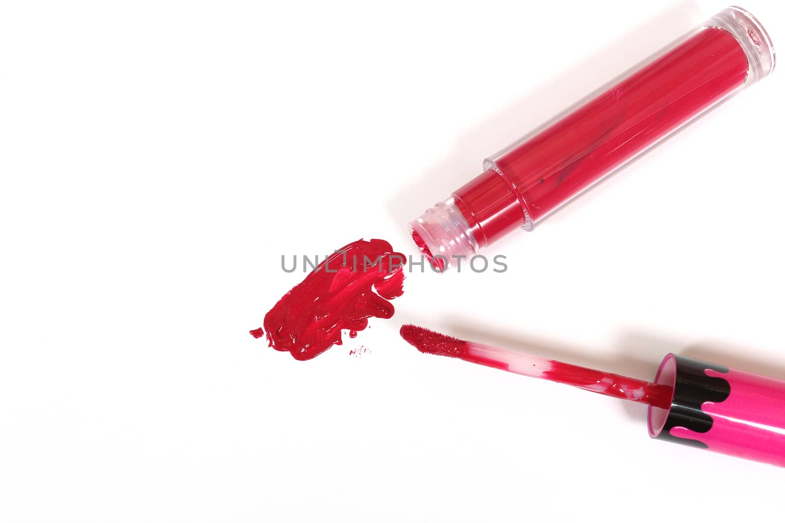 Red Liquid Lipstick on White by Marti157900