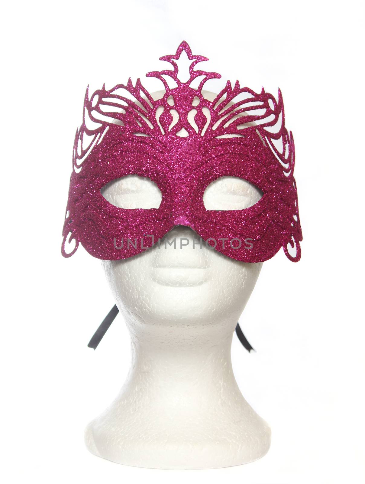Pink Carnival Mardi Gras Mask on Mannequin by Marti157900