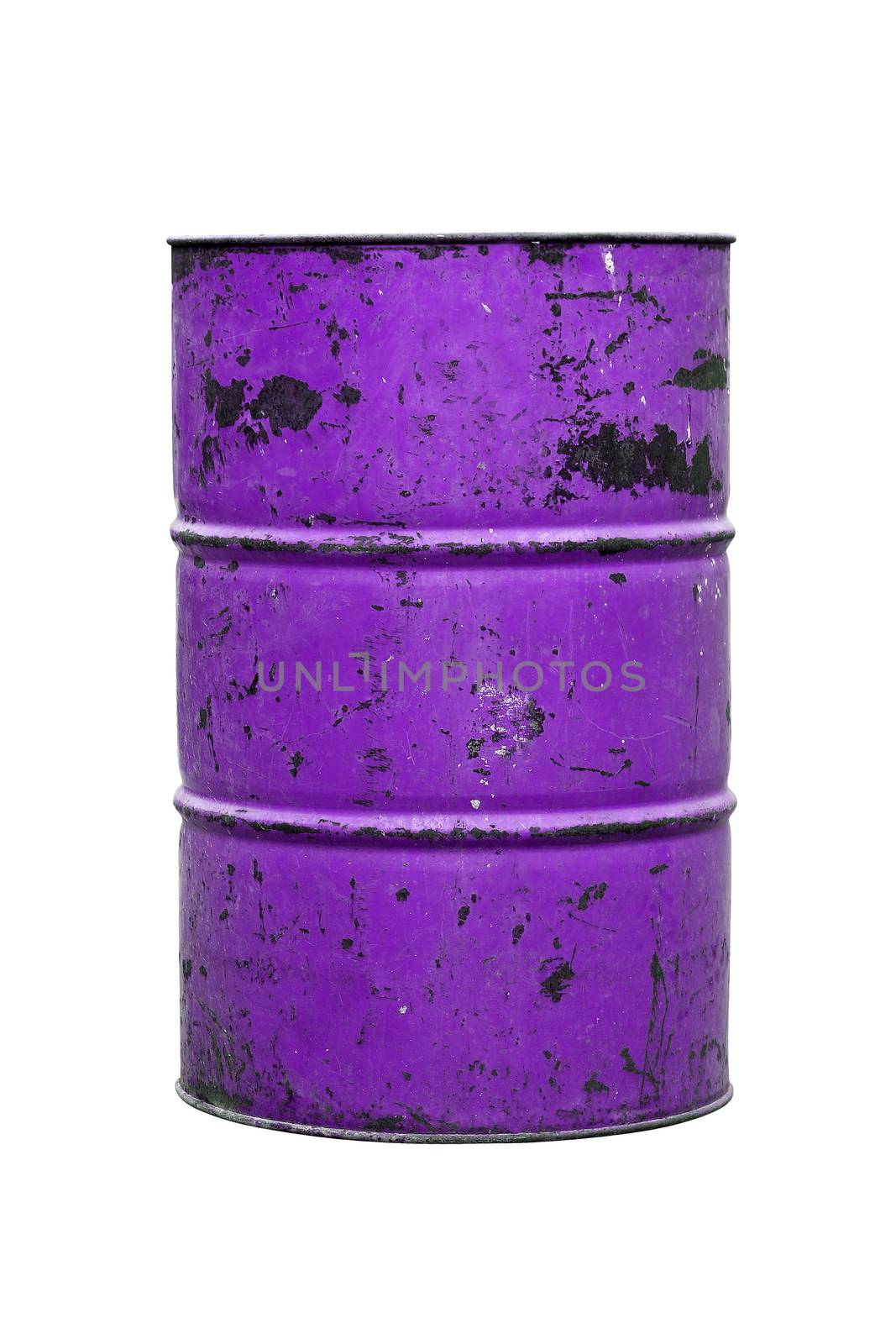 Barrel Oil purple Old isolated on background white