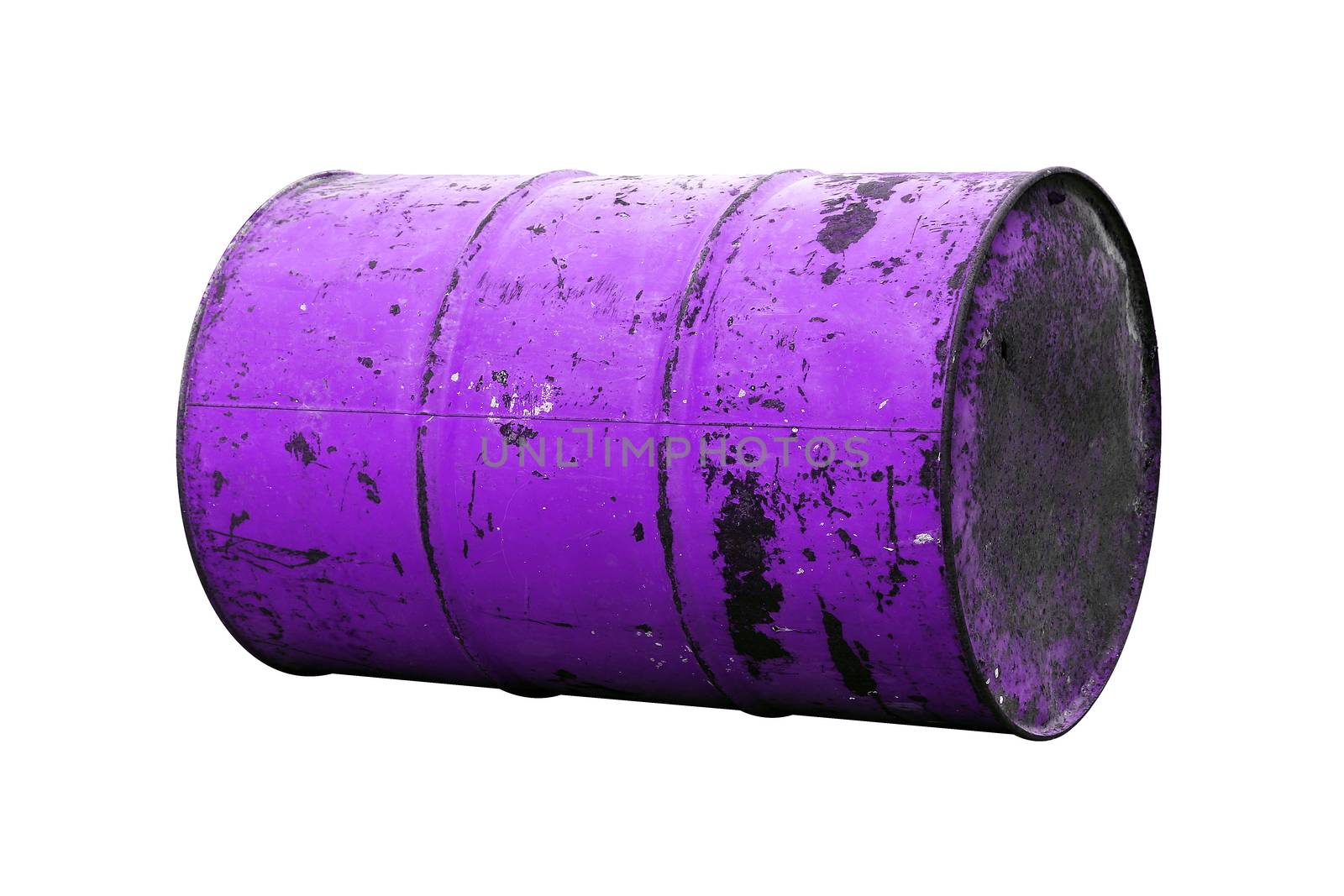 Barrel Oil purple Old isolated on background white