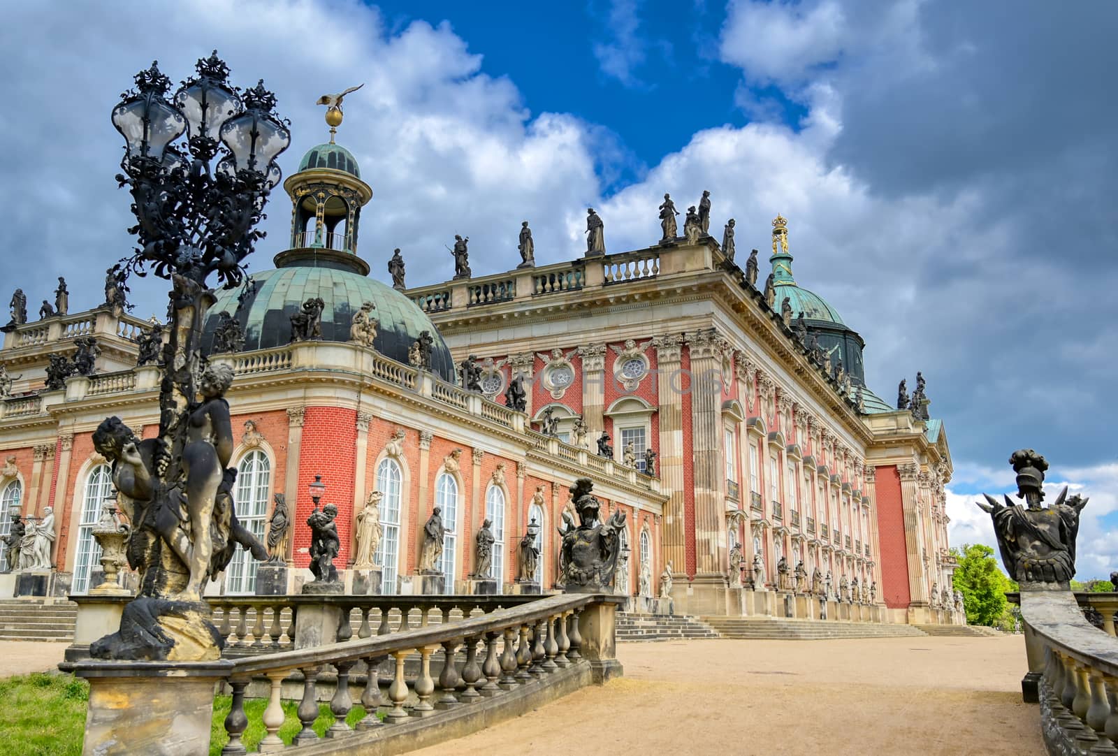 The New Palace in Sanssouci Park located in Potsdam, Germany.