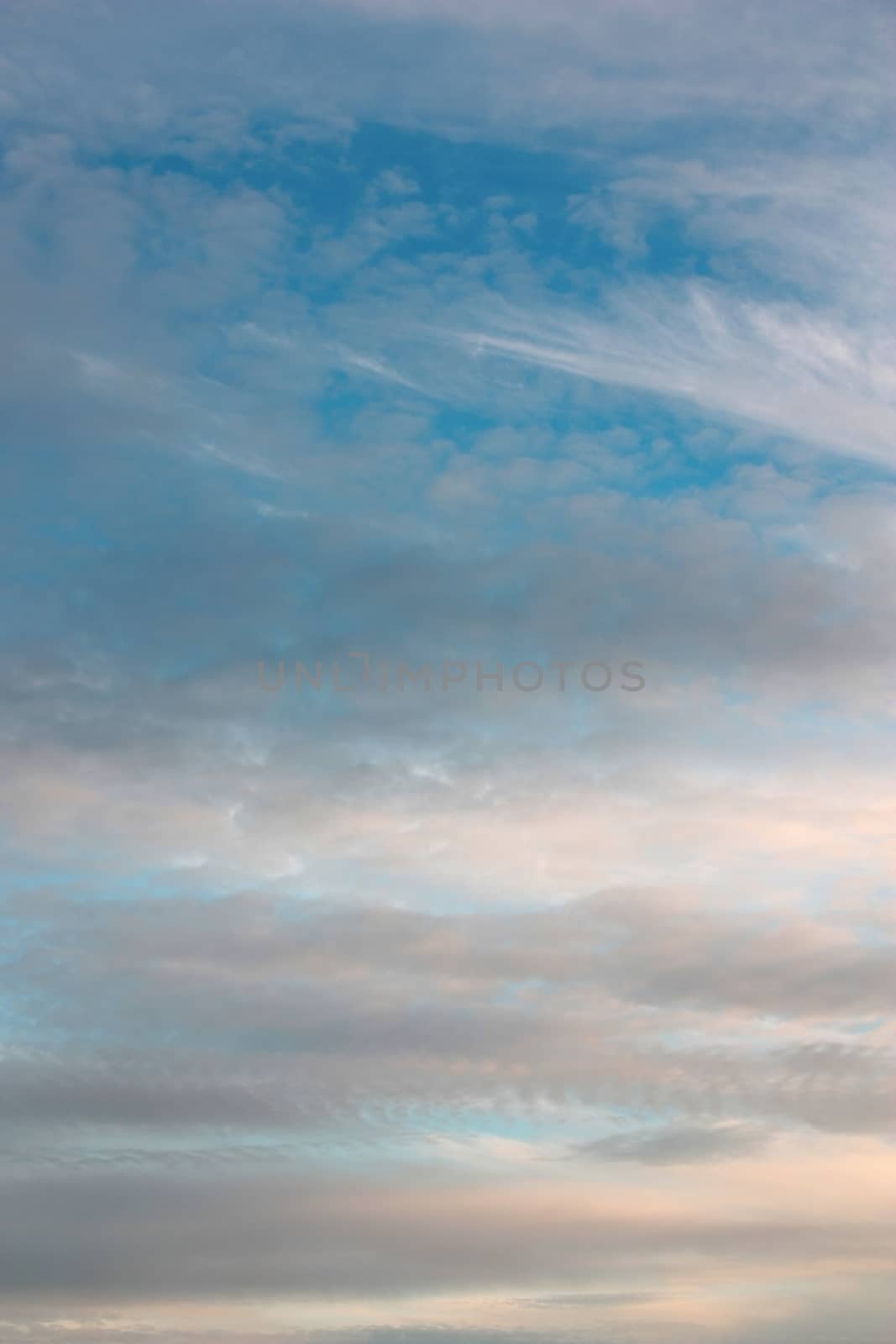 Beautiful blue sky with clouds